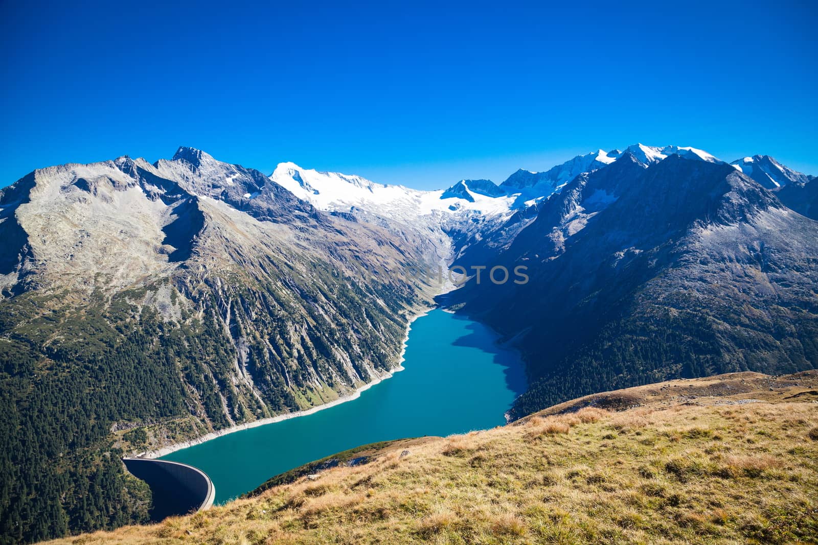 Landscapes in the Zillertaler Alps in Austria