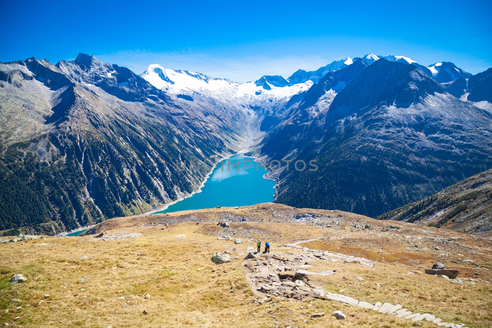 Landscapes in the Zillertaler Alps in Austria