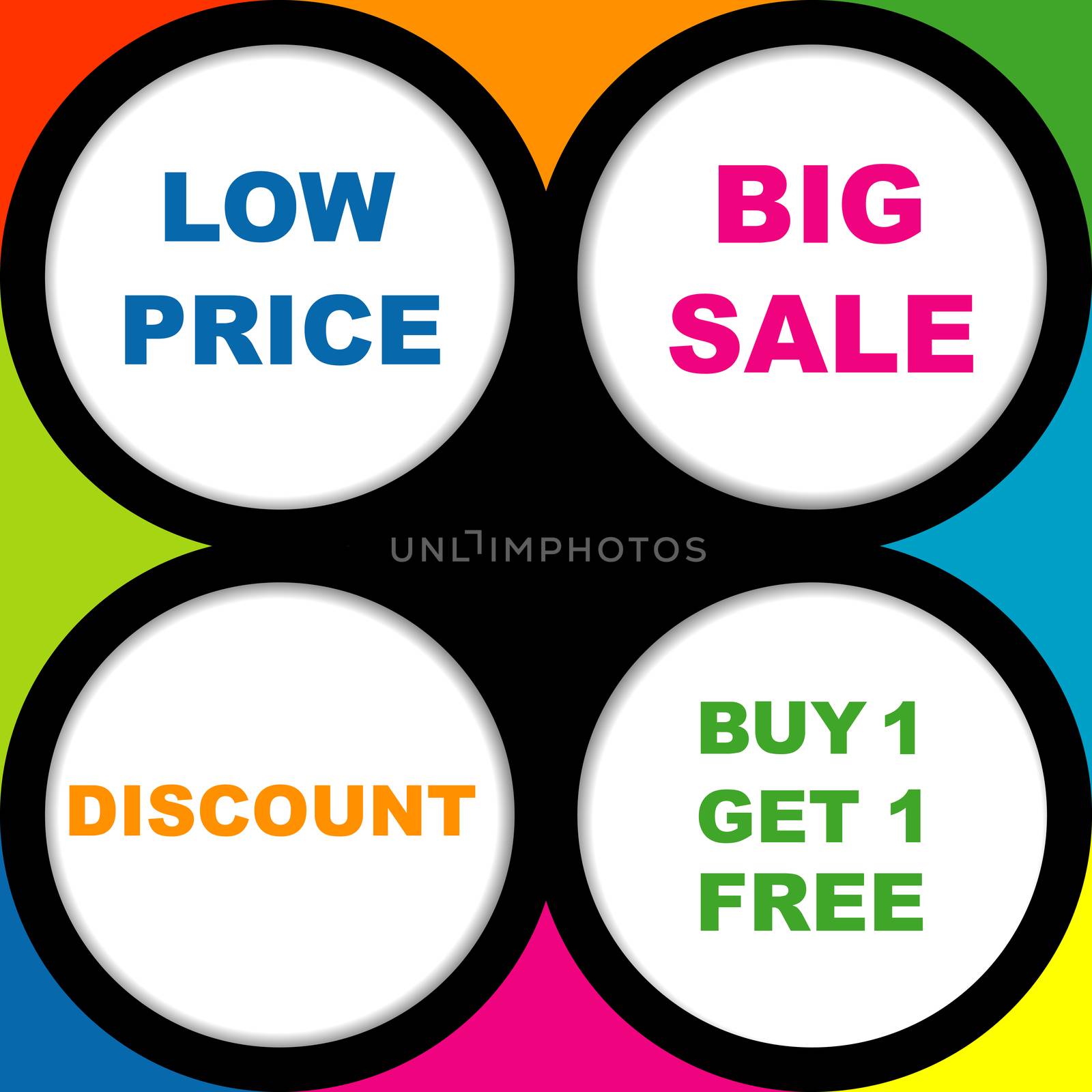 Collection of promotional sale poster. Discount, Low price, Big sale Typographic poster design