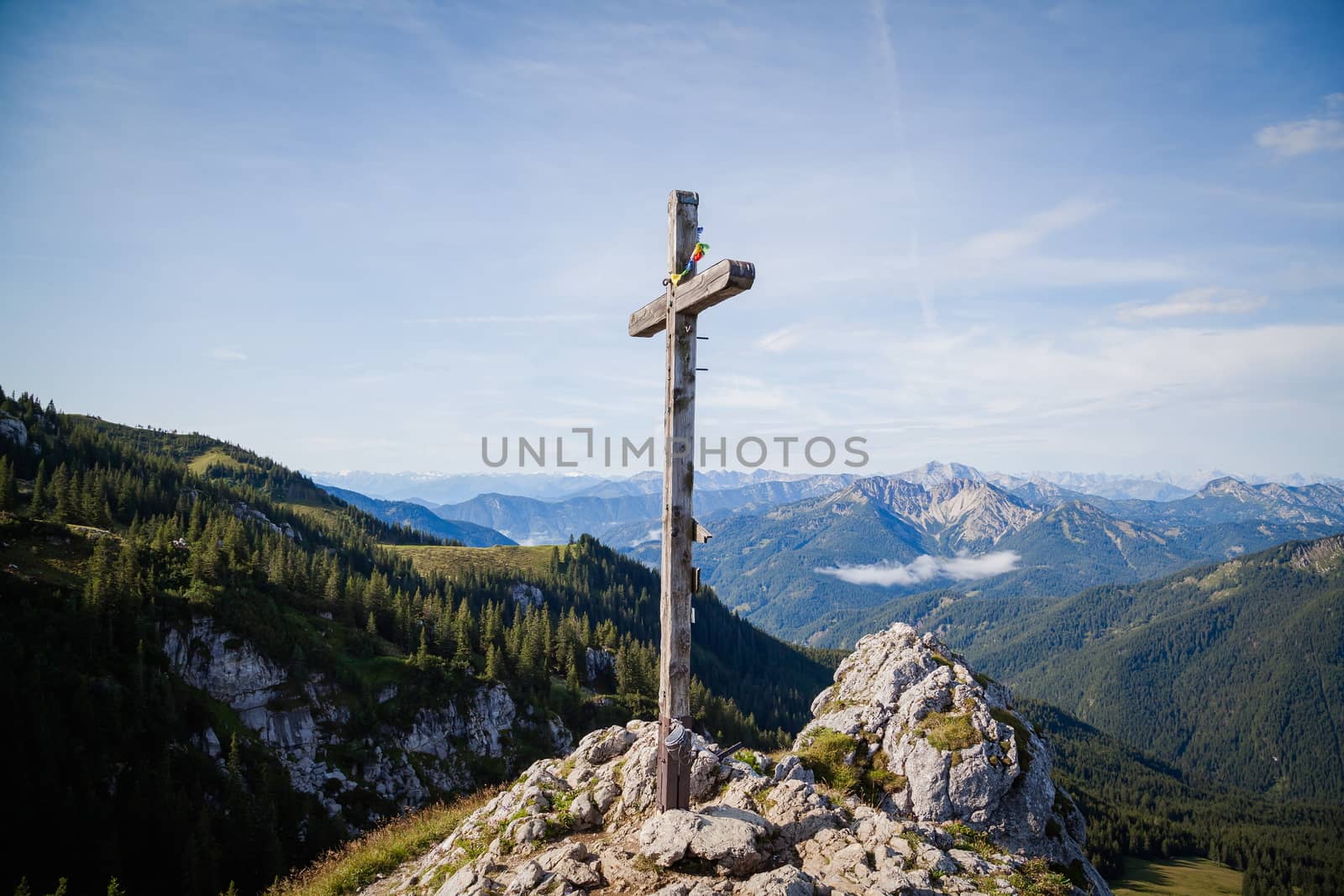 Summit cross in the Bavarian Alps