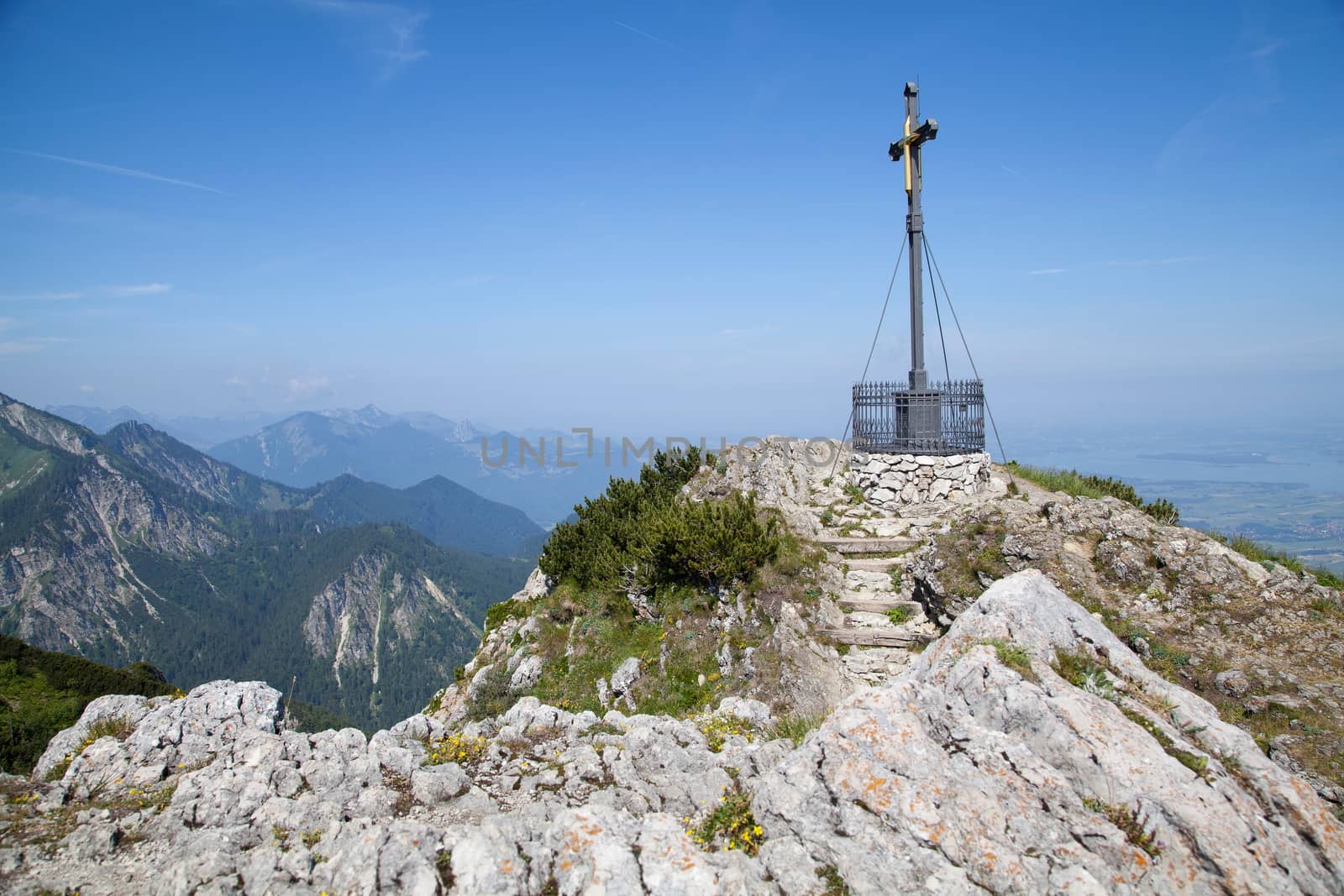 Summit cross in the Bavarian Alps