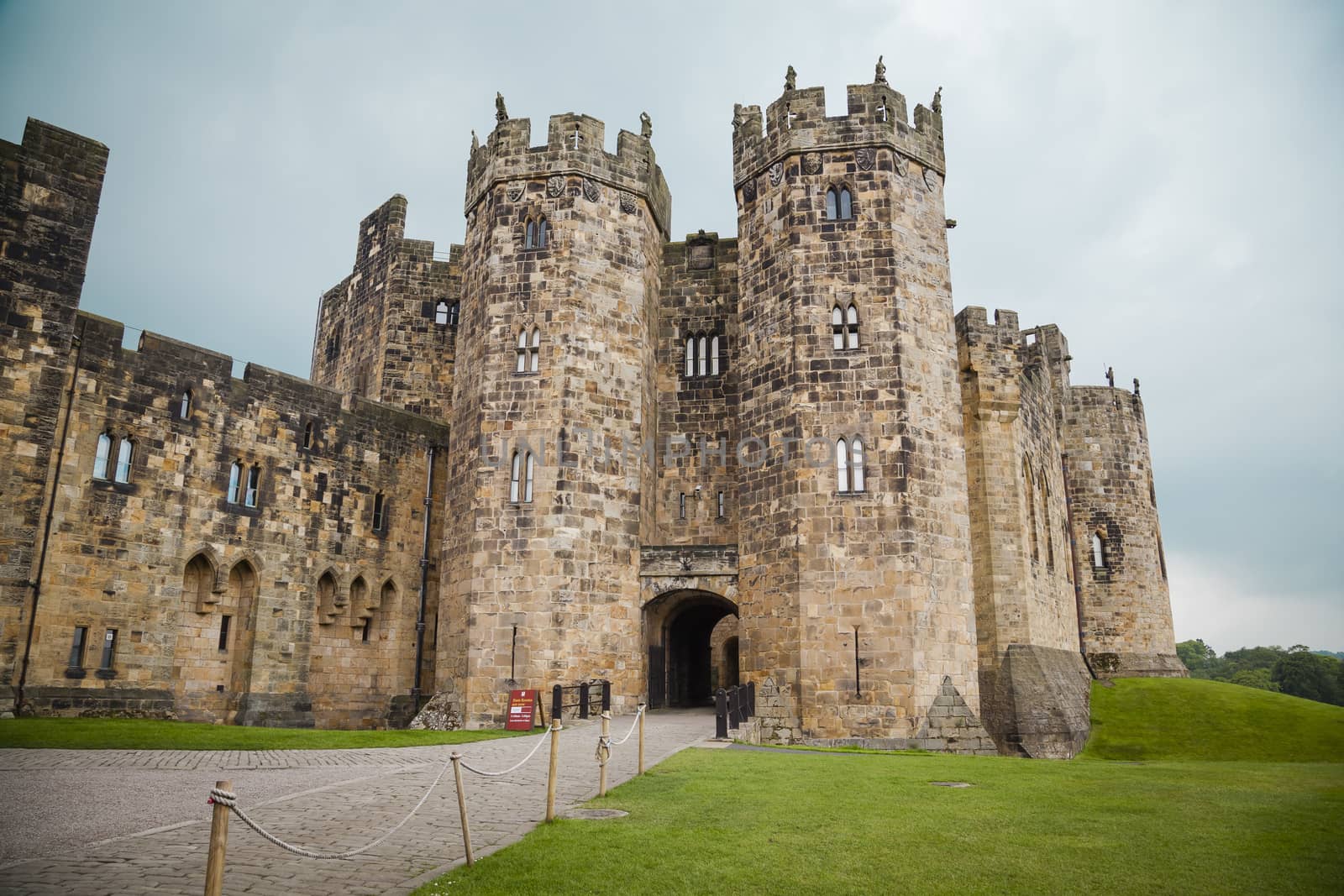 Historic Alnwyck Castle in Northumberland