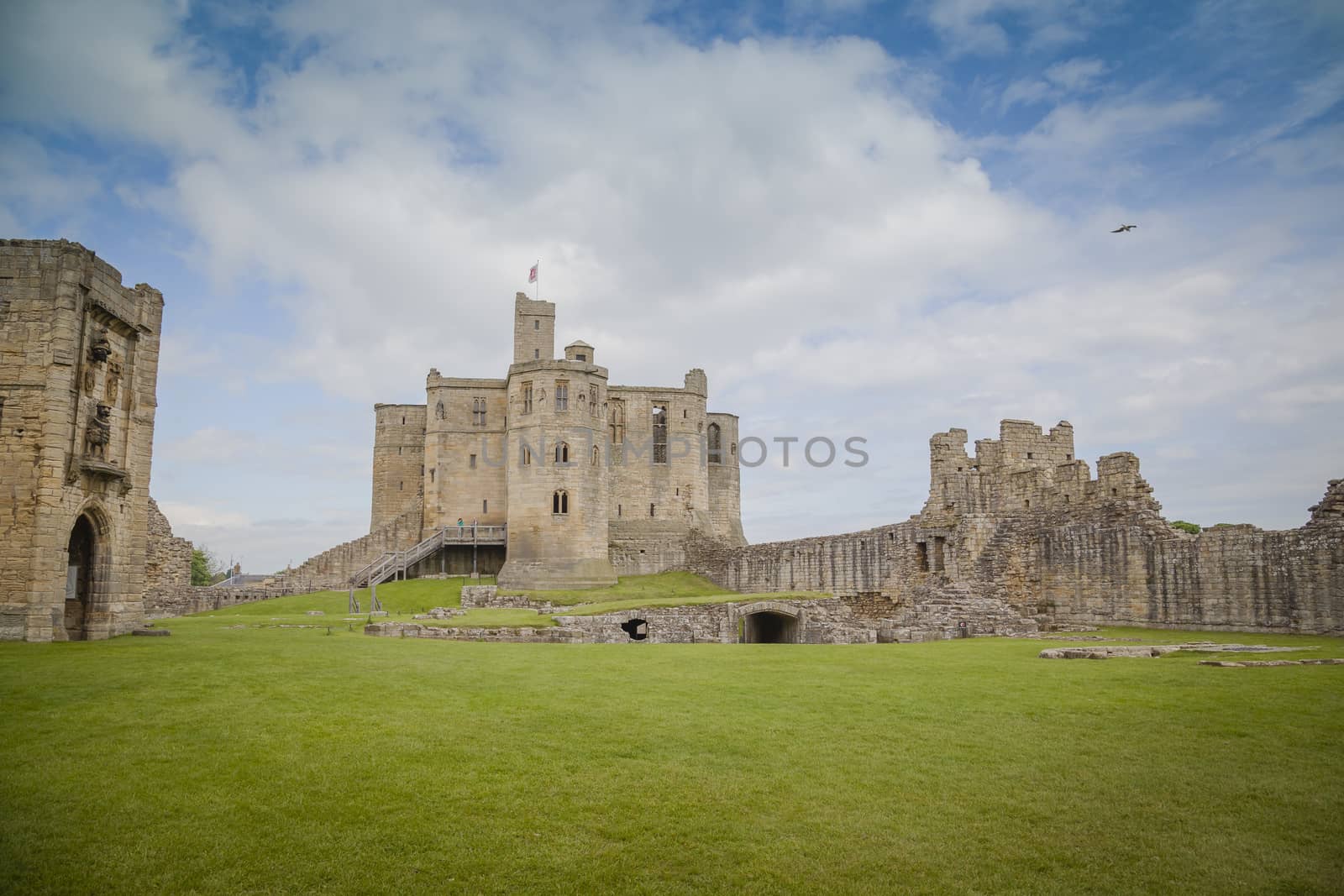 Historic Warkworth Castle in Northumberland