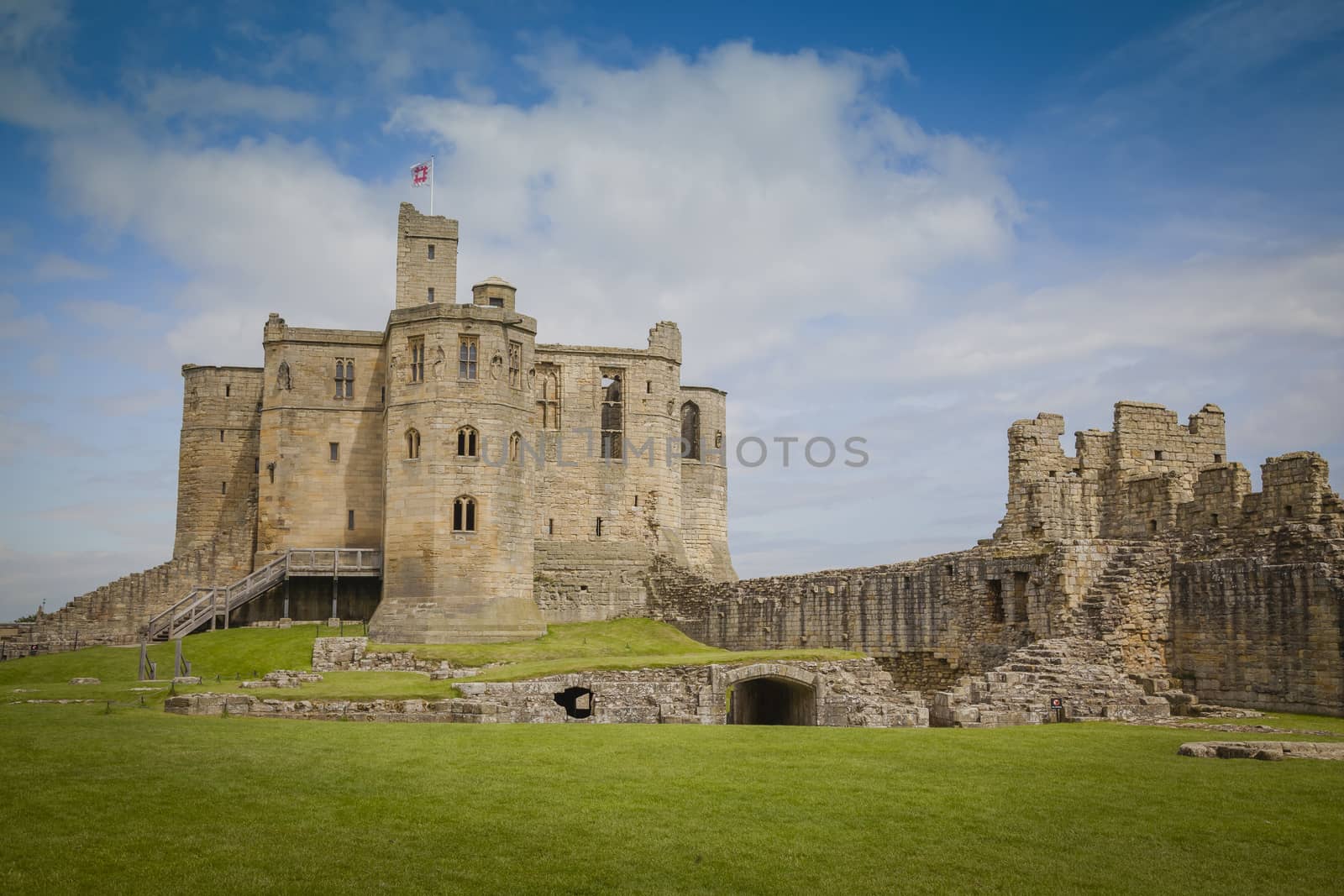 Historic Warkworth Castle in Northumberland