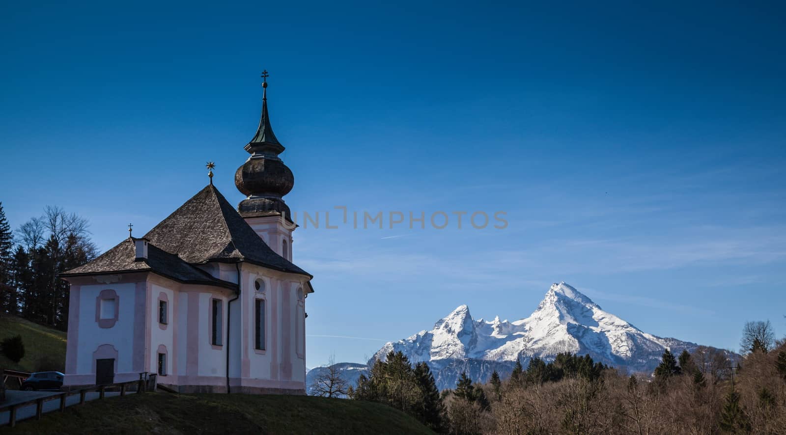 Sanctuary of Maria Gern before watzmann group