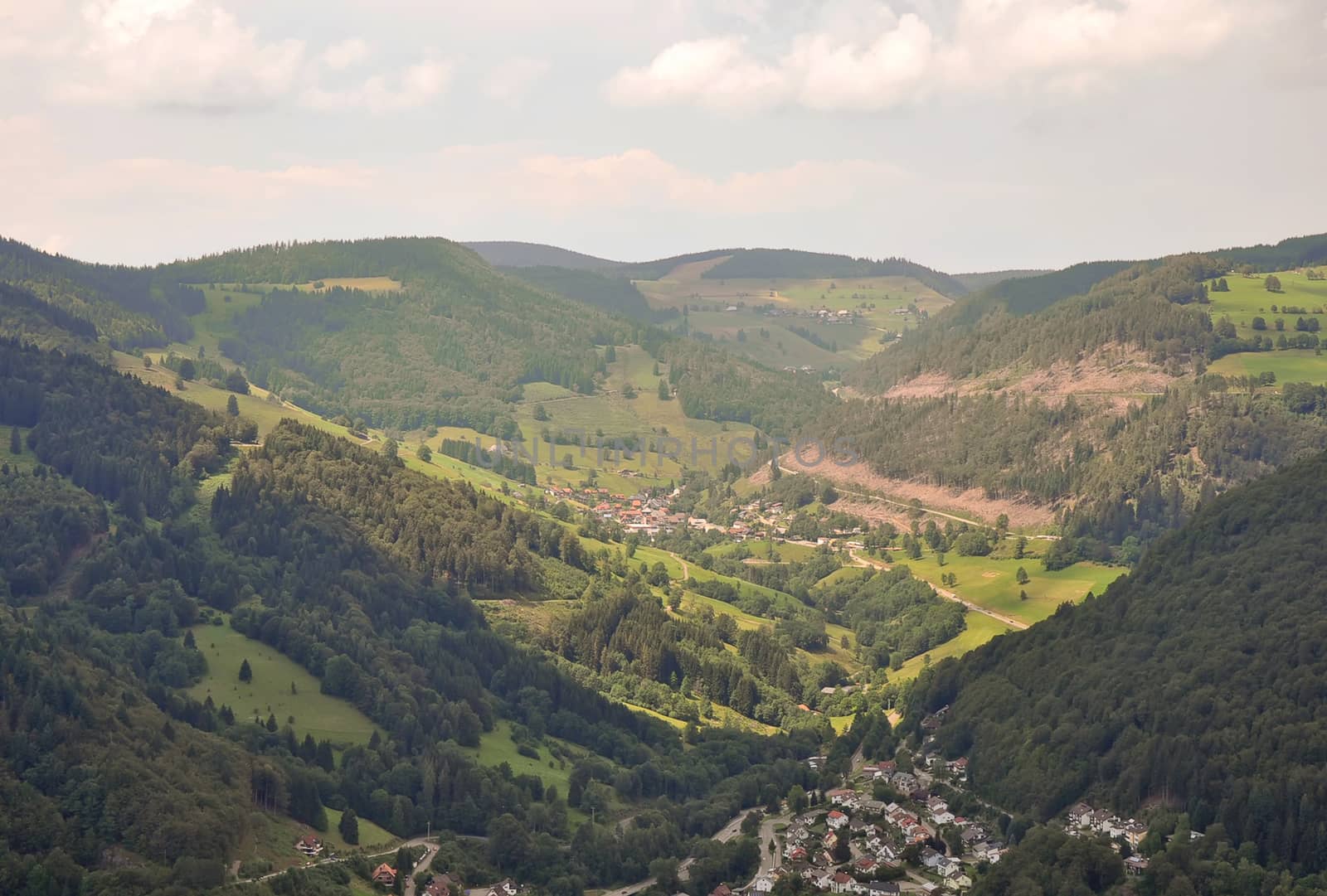 Black Forest .Germany .Mountain .Top view .