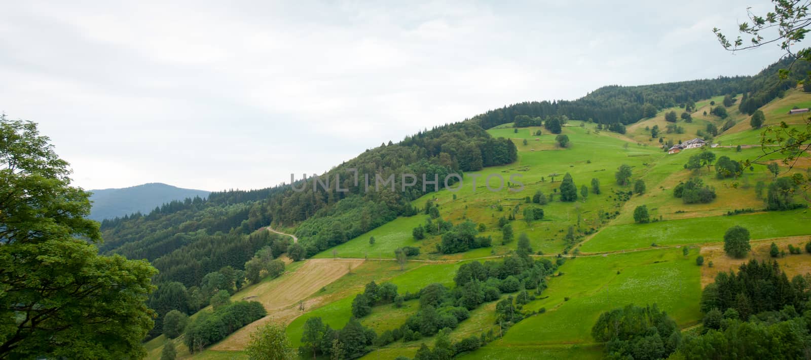 Panorama .Beautiful view to Villingen.Germany .