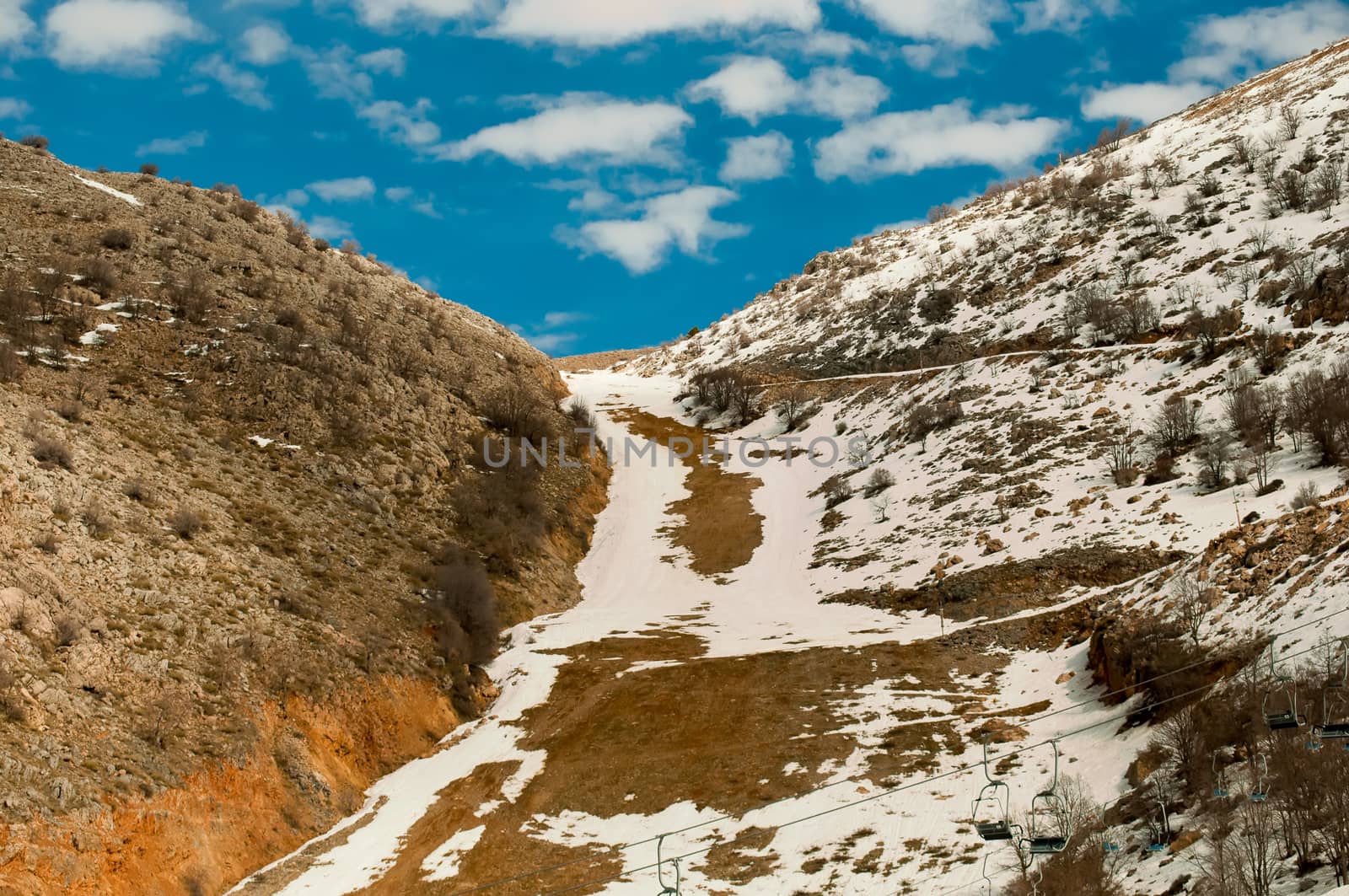 Mount Hermon in the winter .Israel.