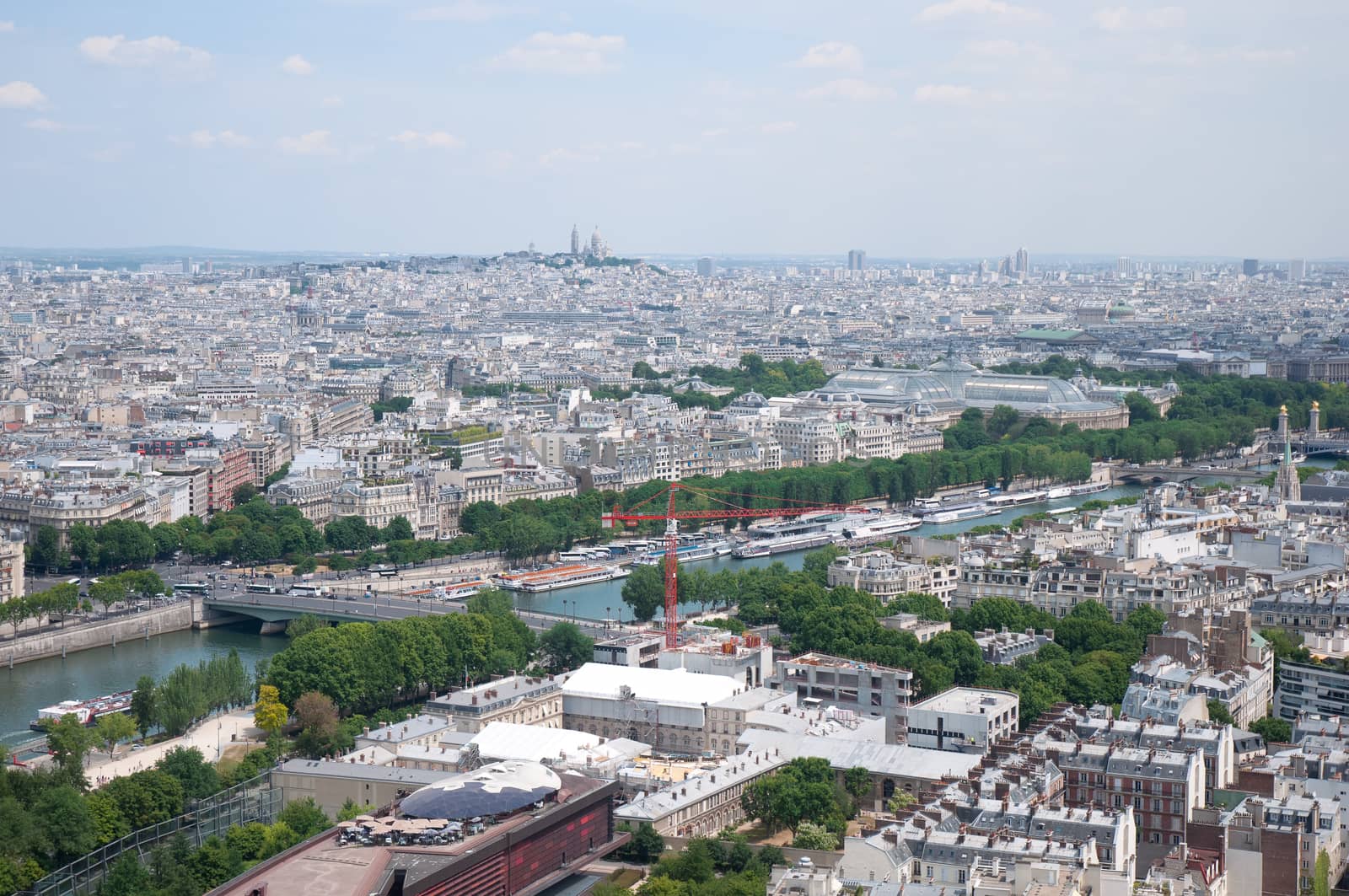 View of Paris from the Eiffel Tower .