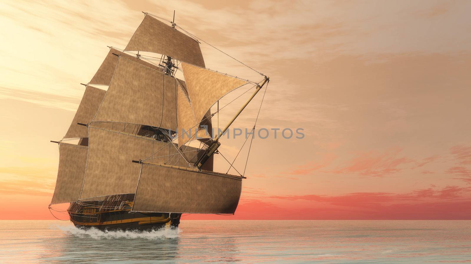 Old detailed ship HSM Victory - 3D render by Elenaphotos21