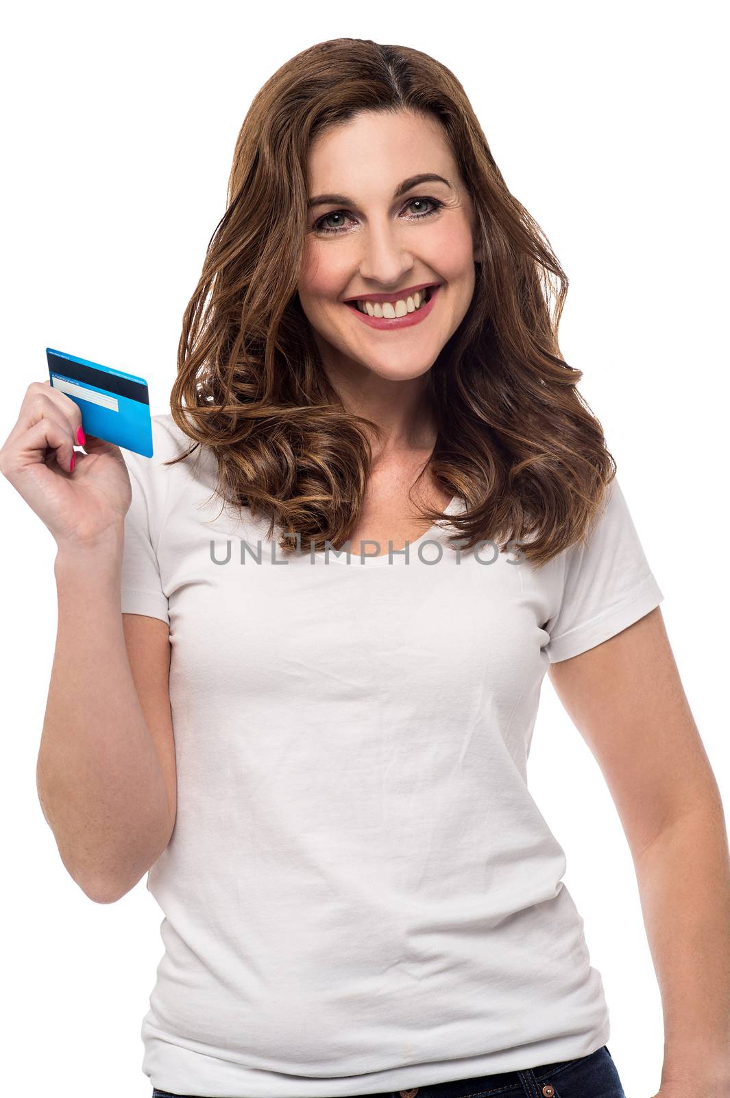 Credit card made shopping easy ! by stockyimages