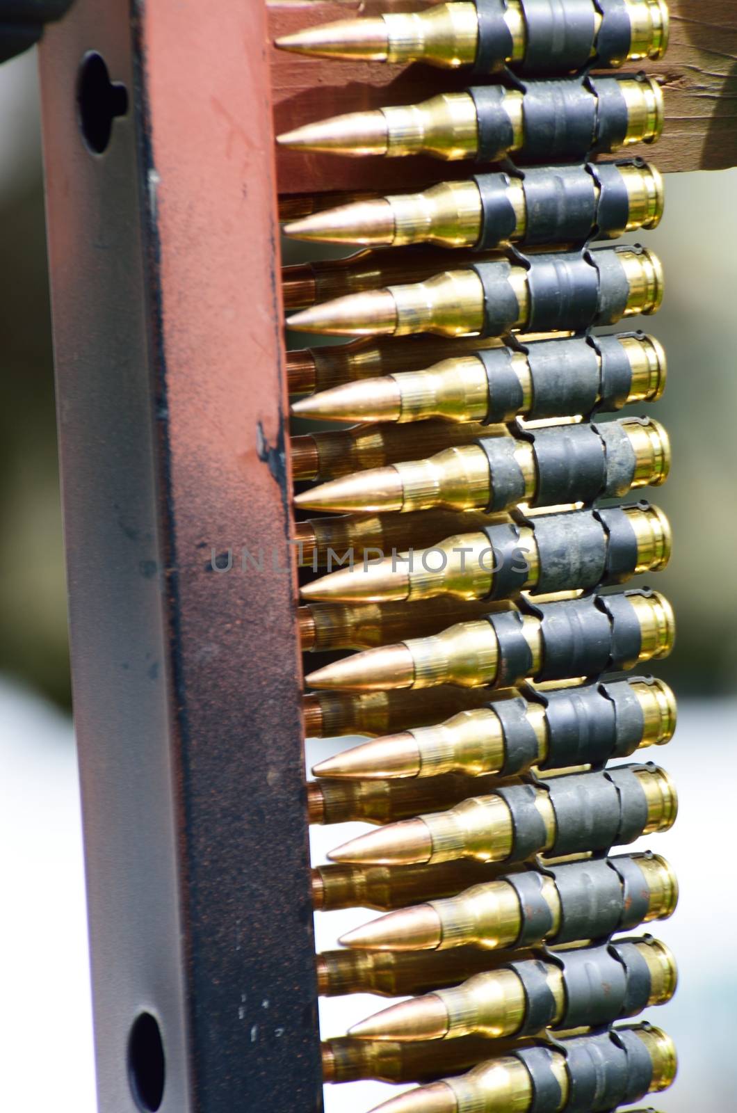 Belt of Machine Gun Bullets by pauws99