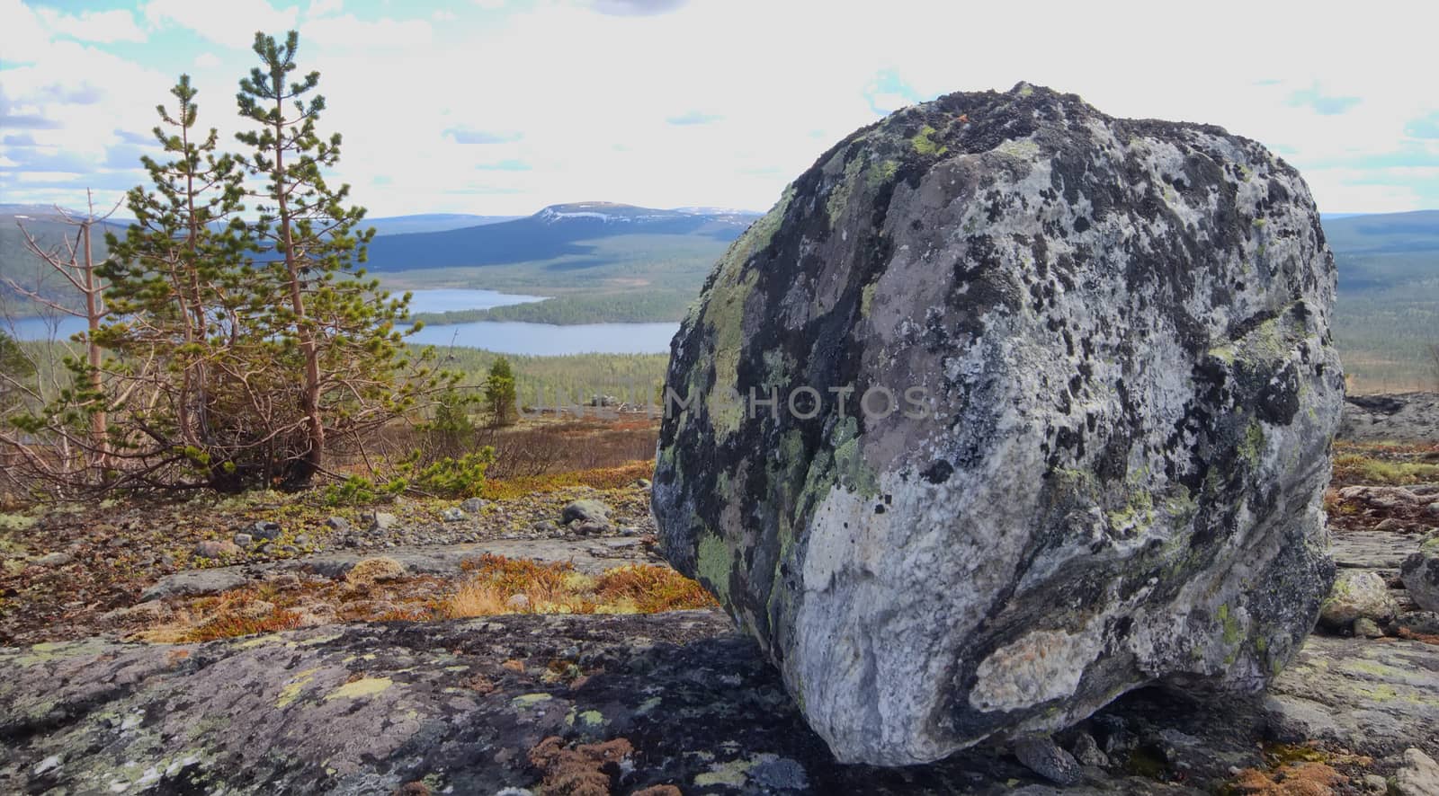 Sacred stone on top of  mountain by max51288