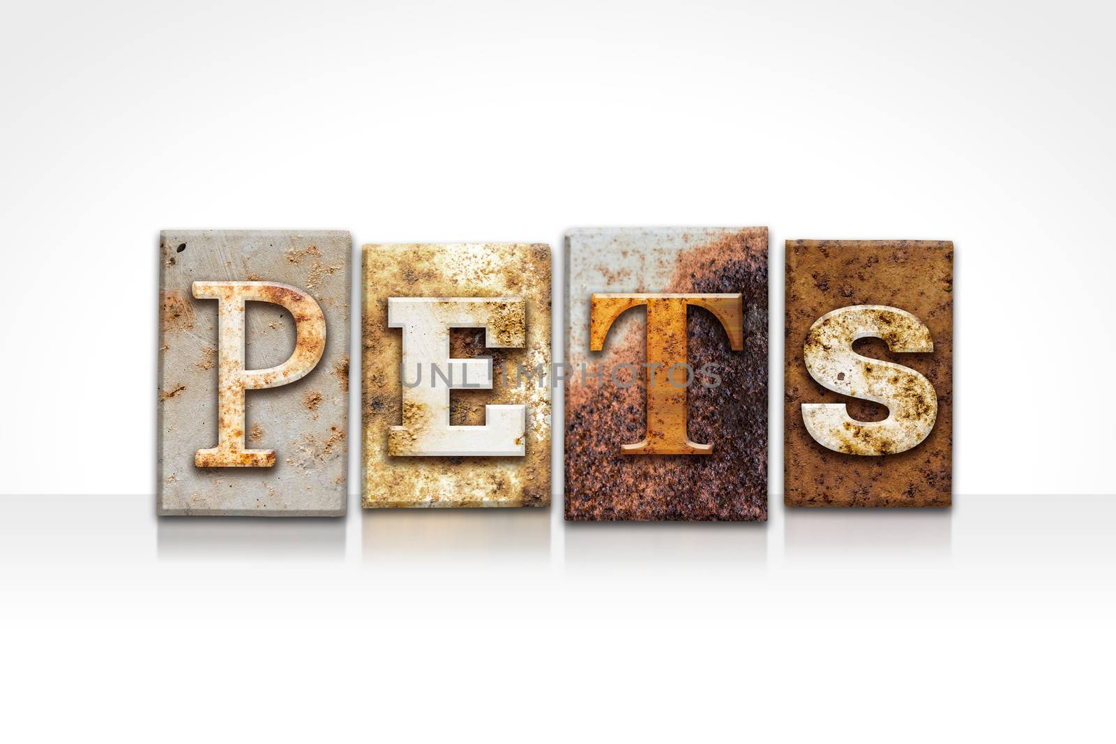 Pets Letterpress Concept Isolated on White by enterlinedesign