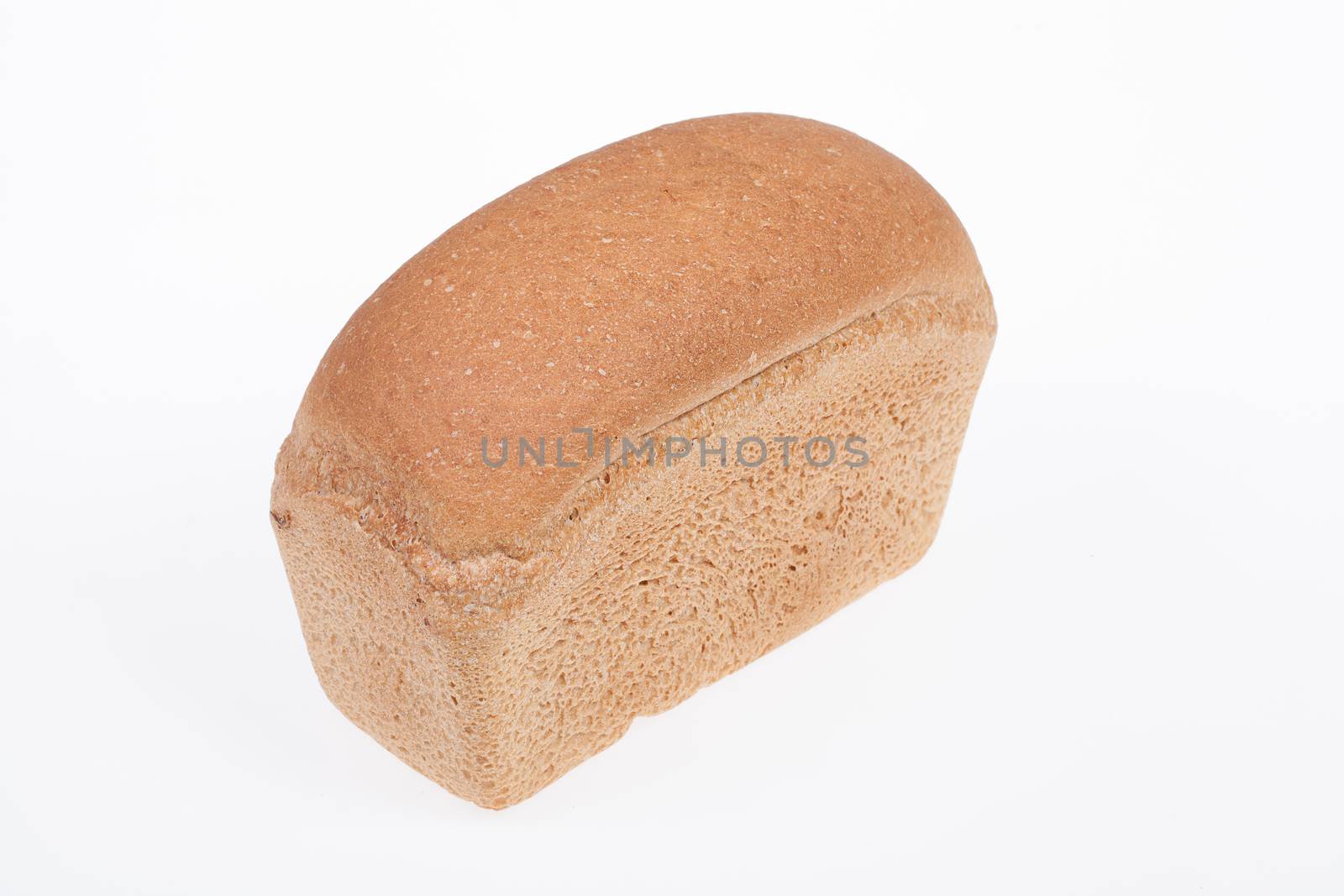 Loaf of bread on isolated white background