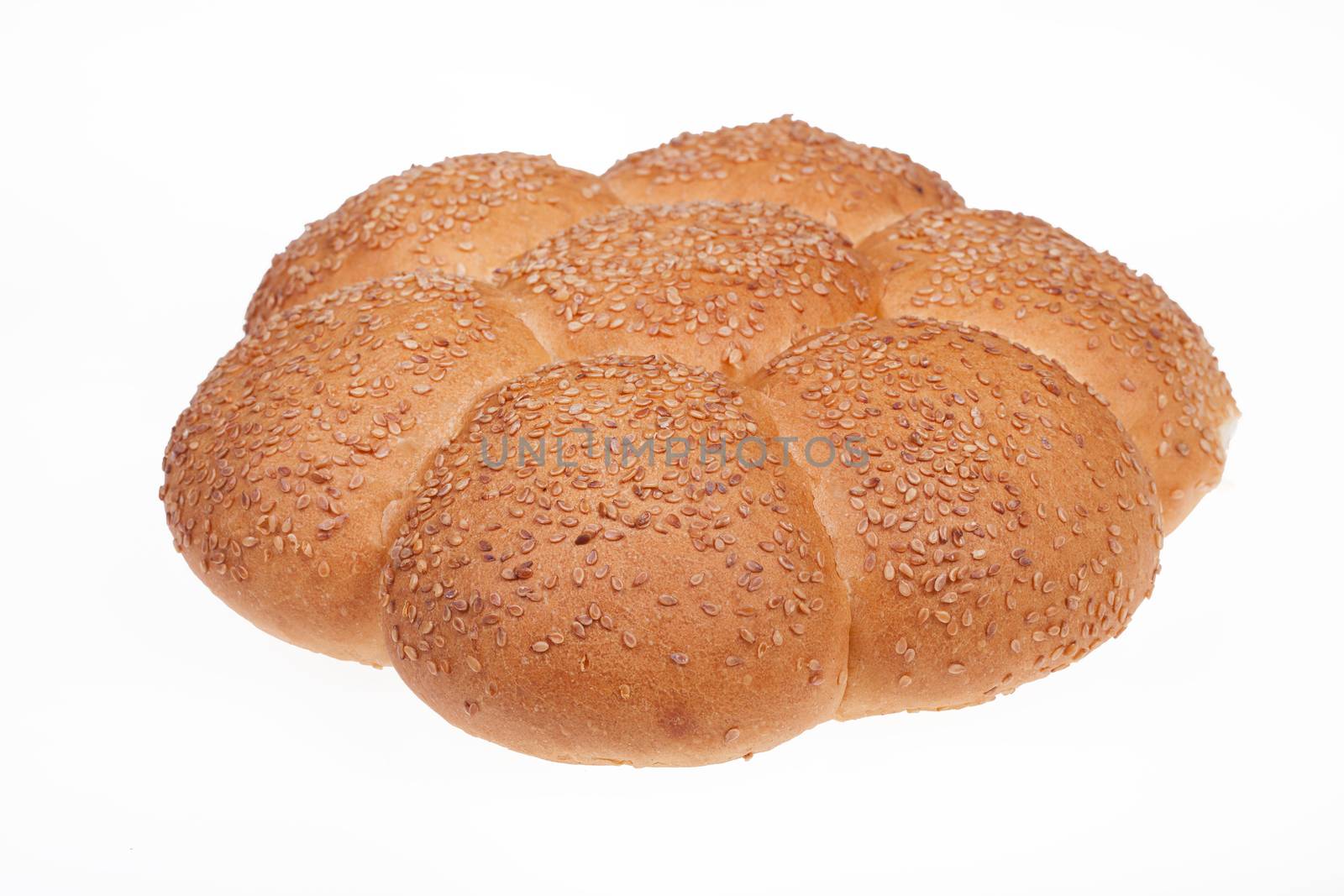 Loaf of bread on isolated white background