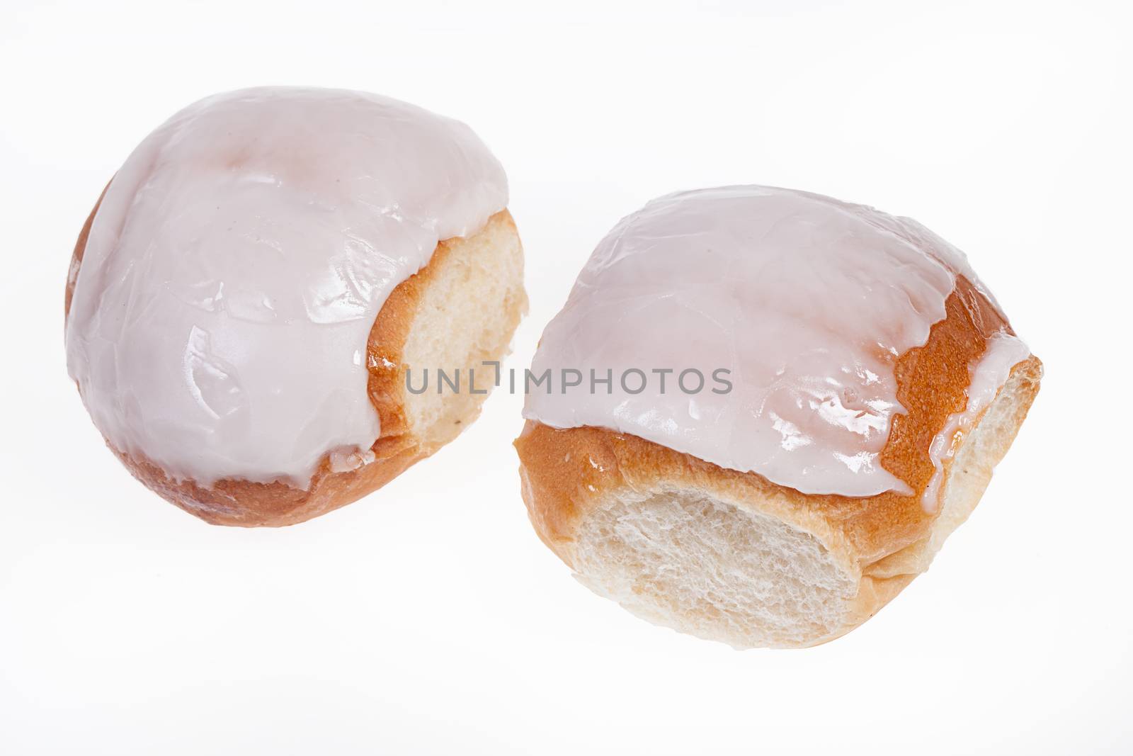 Pastry on isolated white background