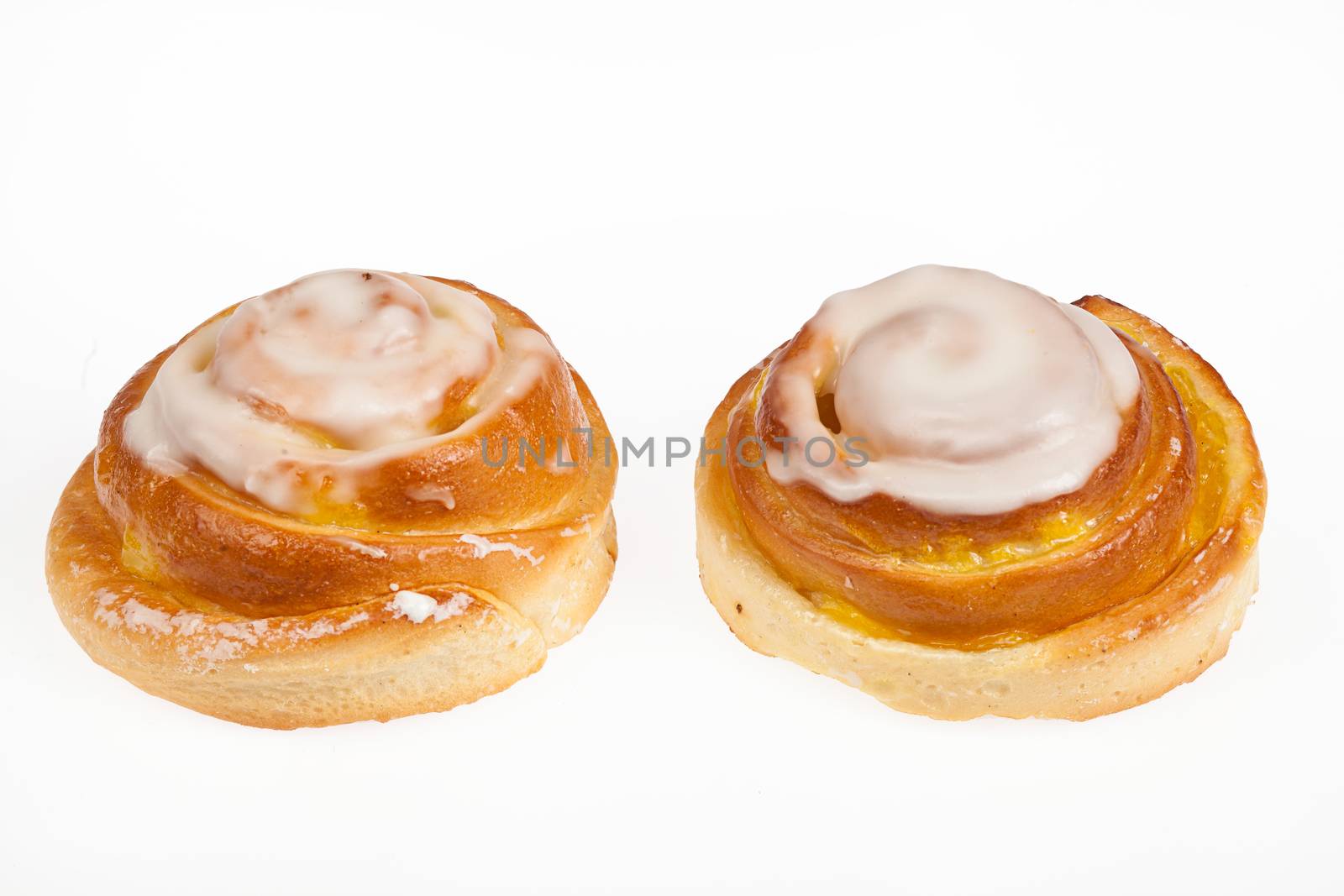 Pastry on isolated white background