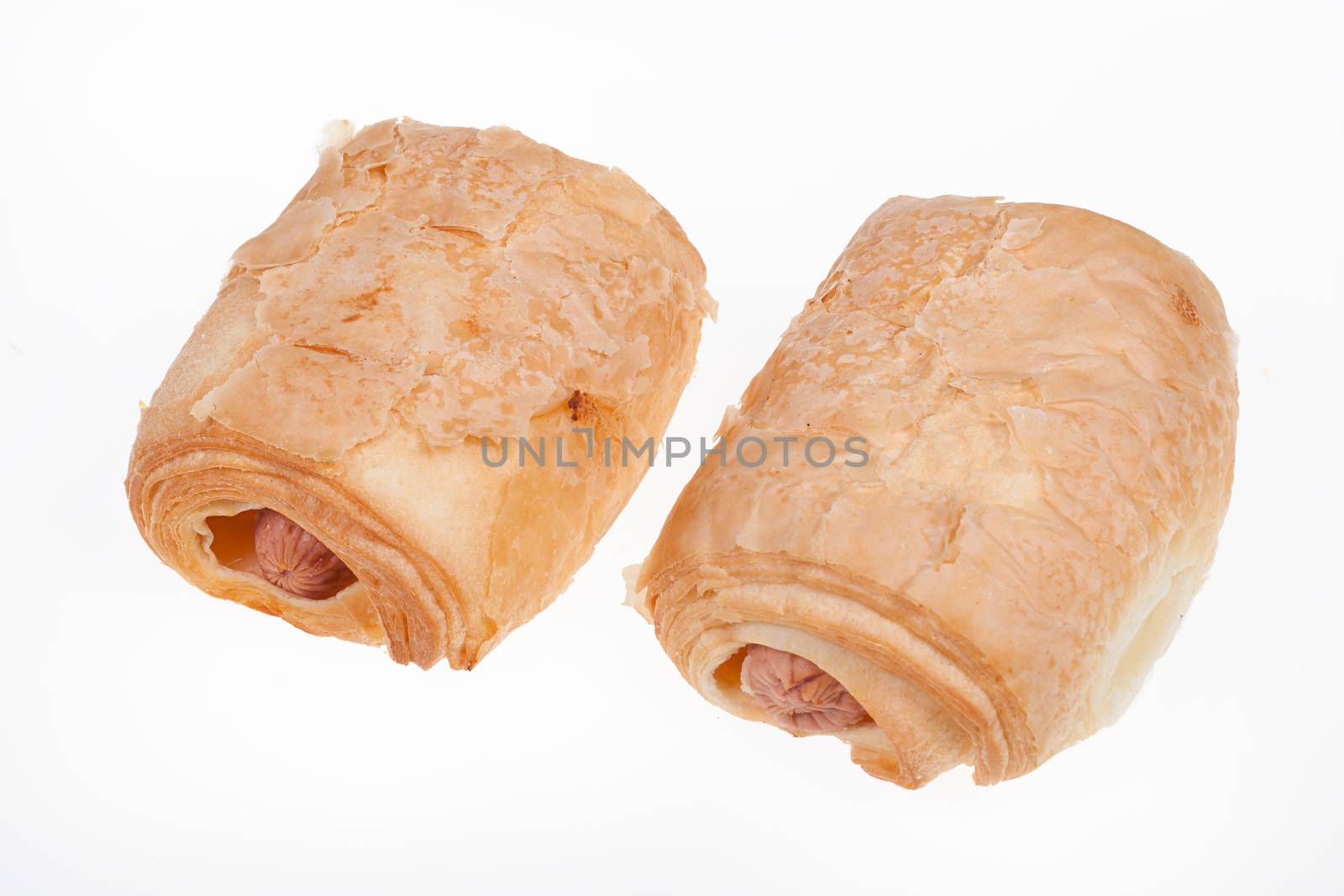 Hot dog on isolated white background