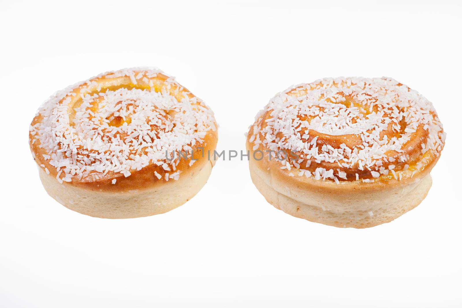 Pastry on isolated white background