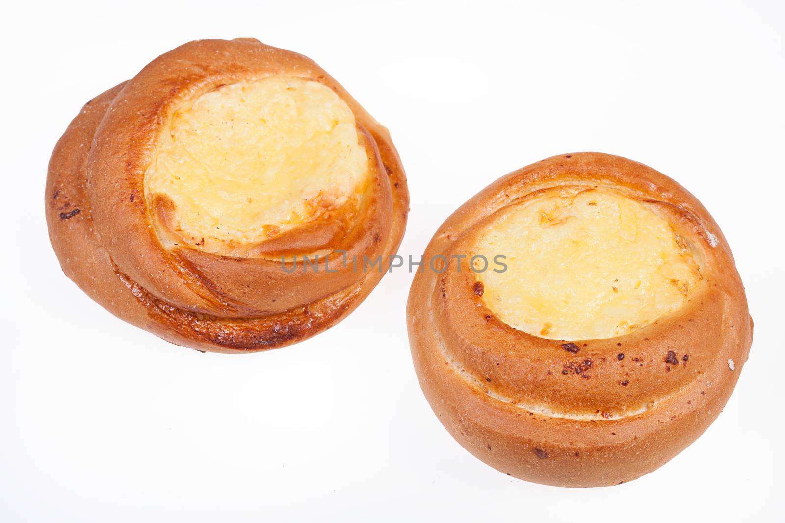 Pastry on isolated white background