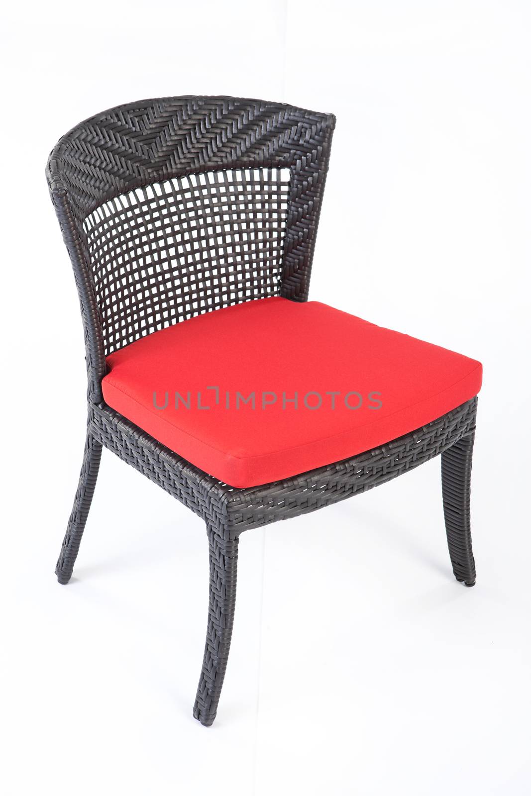 Chair made synthetic fibre on isolated background