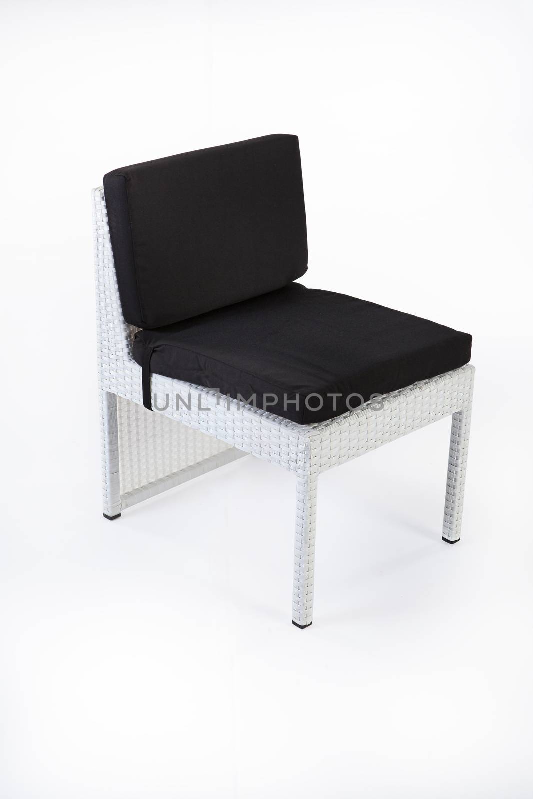 Chair made synthetic fibre on isolated background