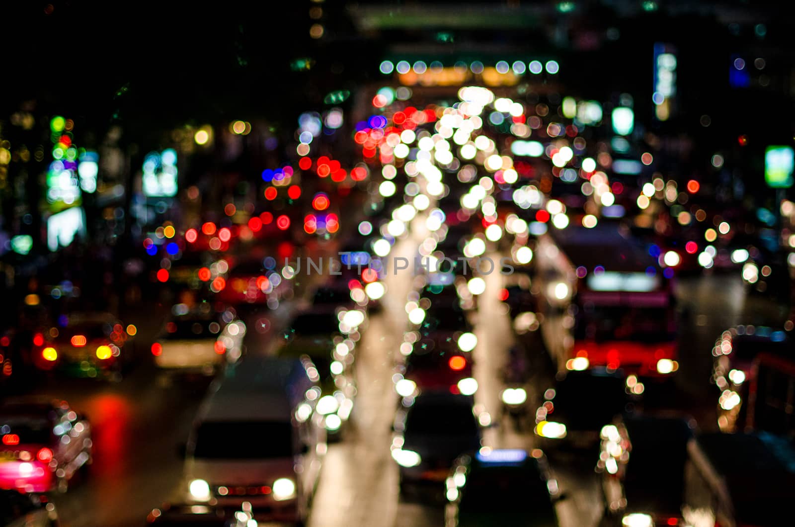 Abstract traffic lighting, Blurred