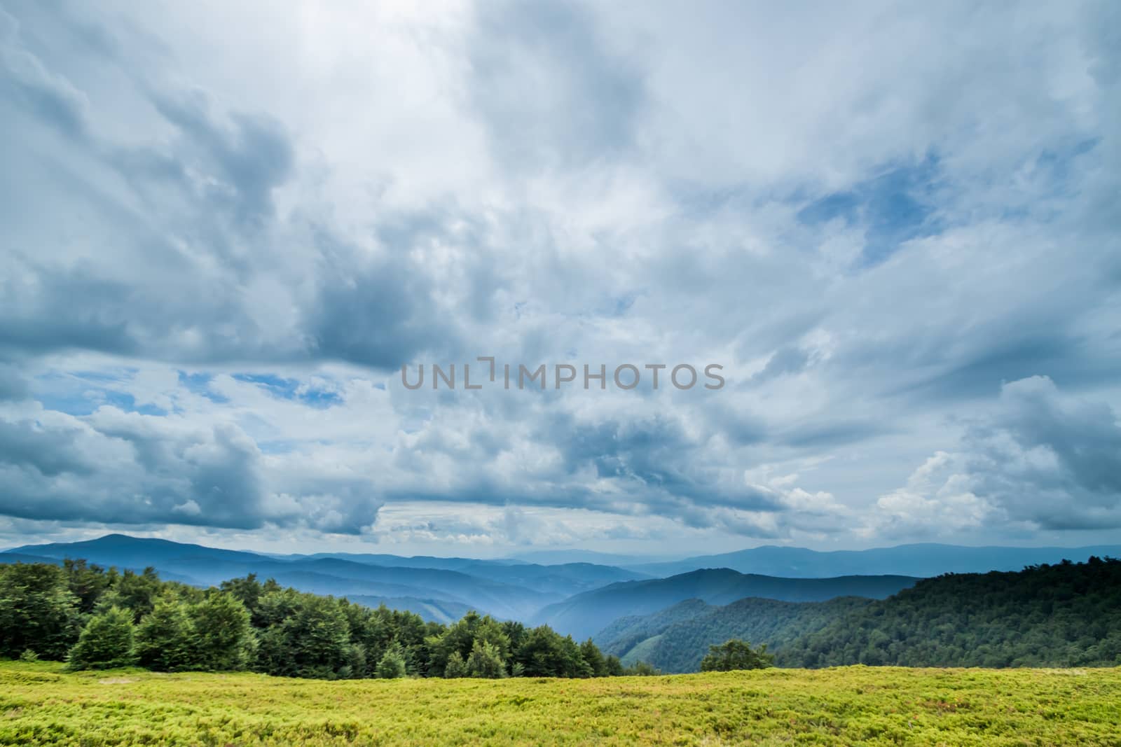 cloudy mountain landscape by Chechotkin