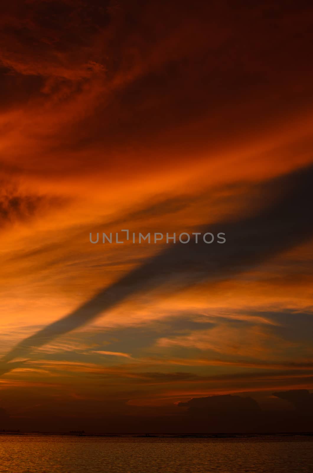 Sunset sky at sea