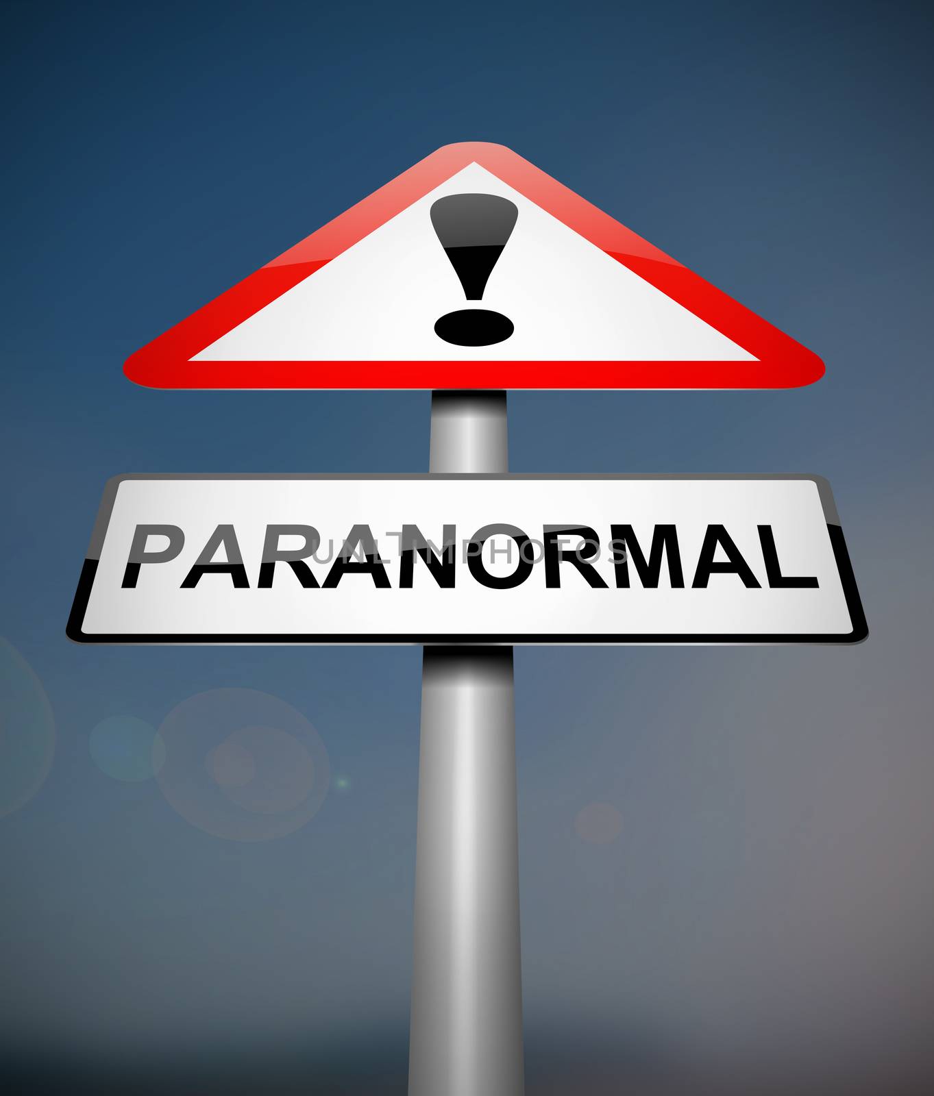 Illustration depicting a sign with a paranormal concept.