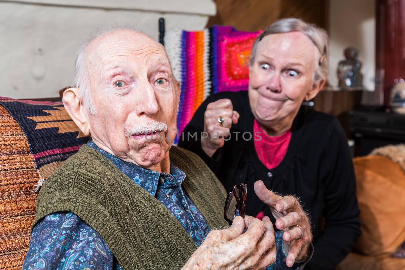 Arguing Senior Couple by Creatista