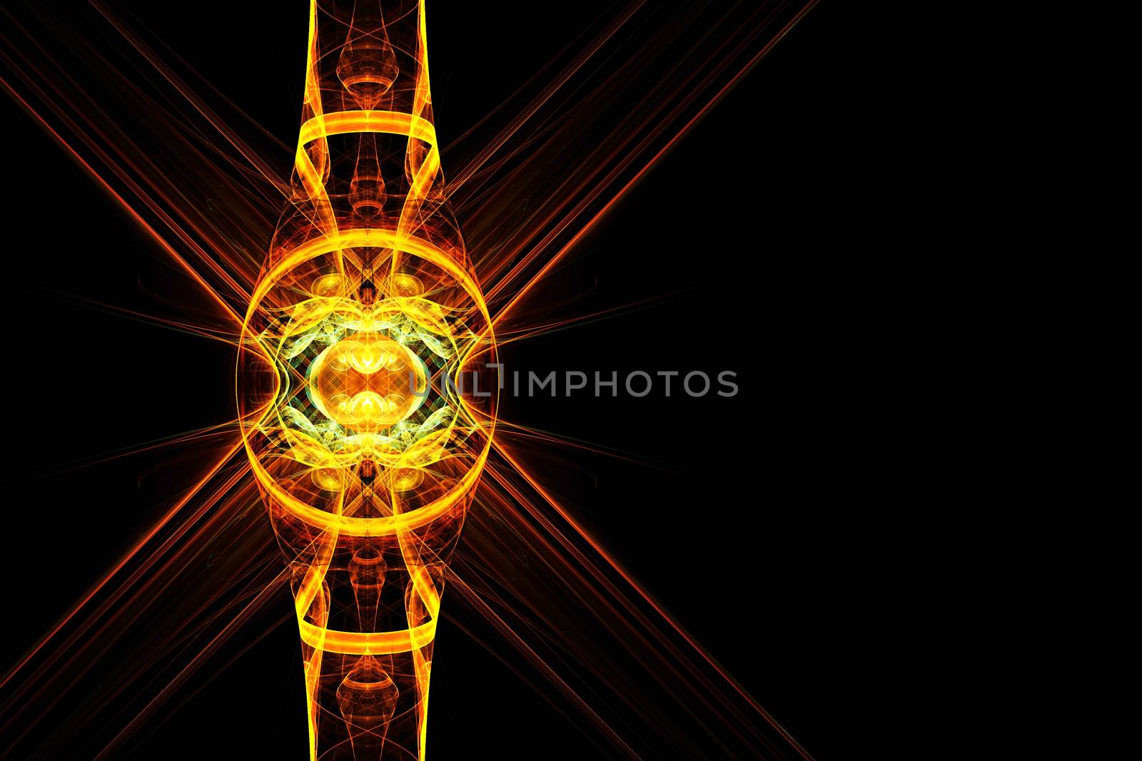 Magic compass. Computer generated fractal artwork for design