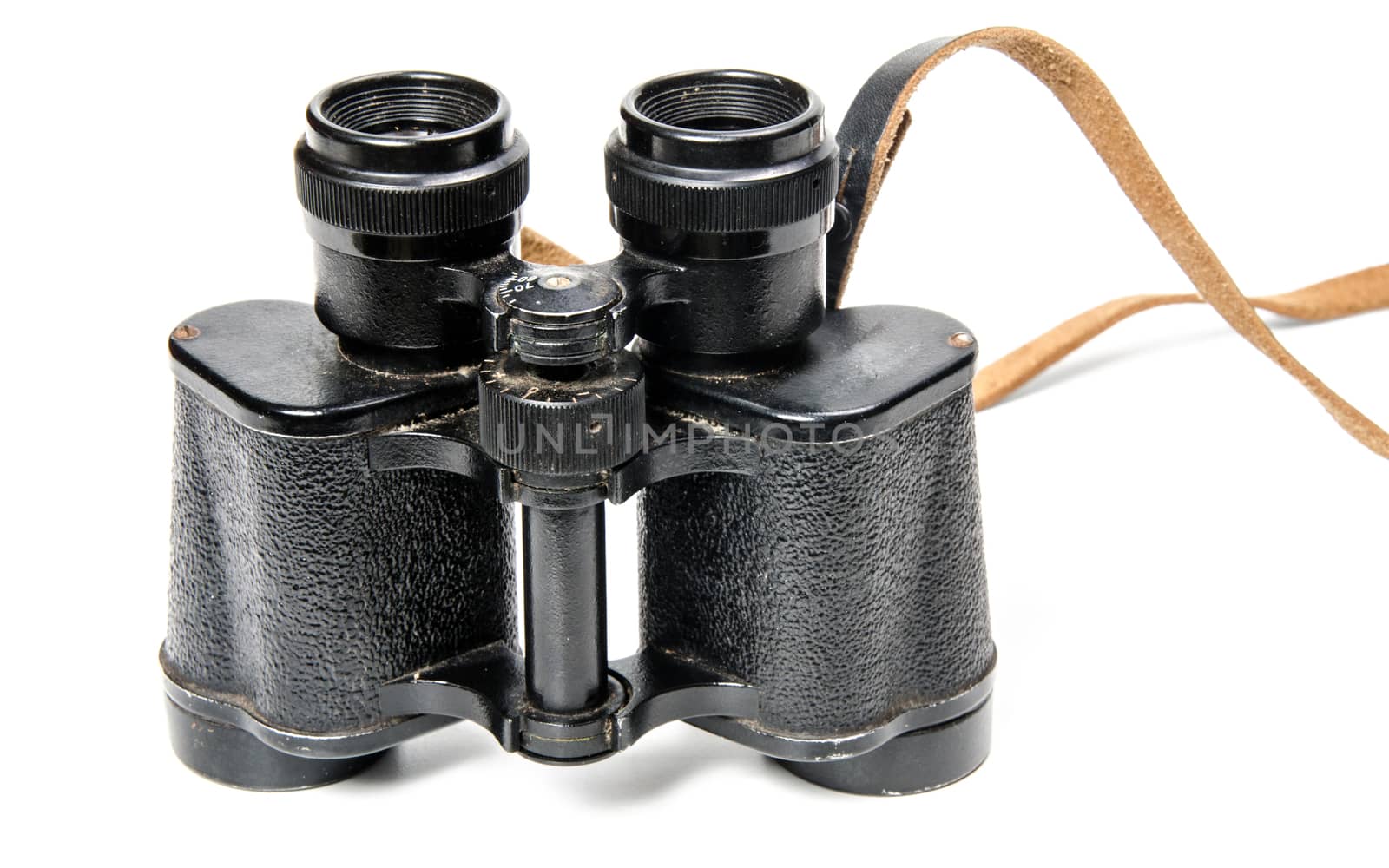 Old binoculars isolated  by pixbox77