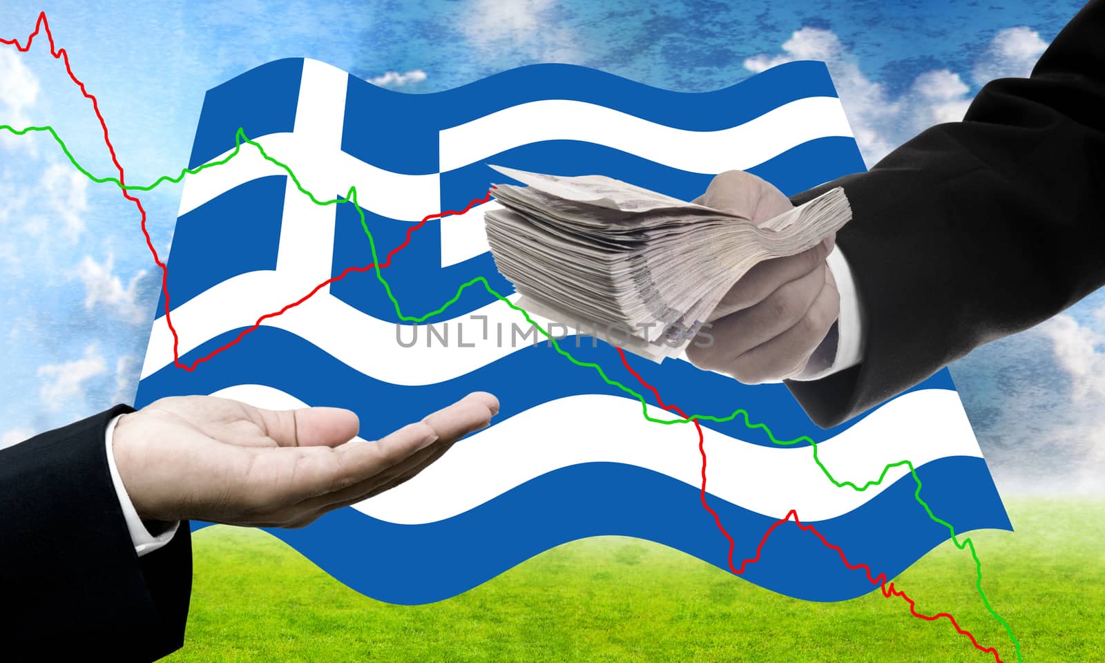 Creditors offer more loan, Greece’s Debt Crisis concept by pixbox77