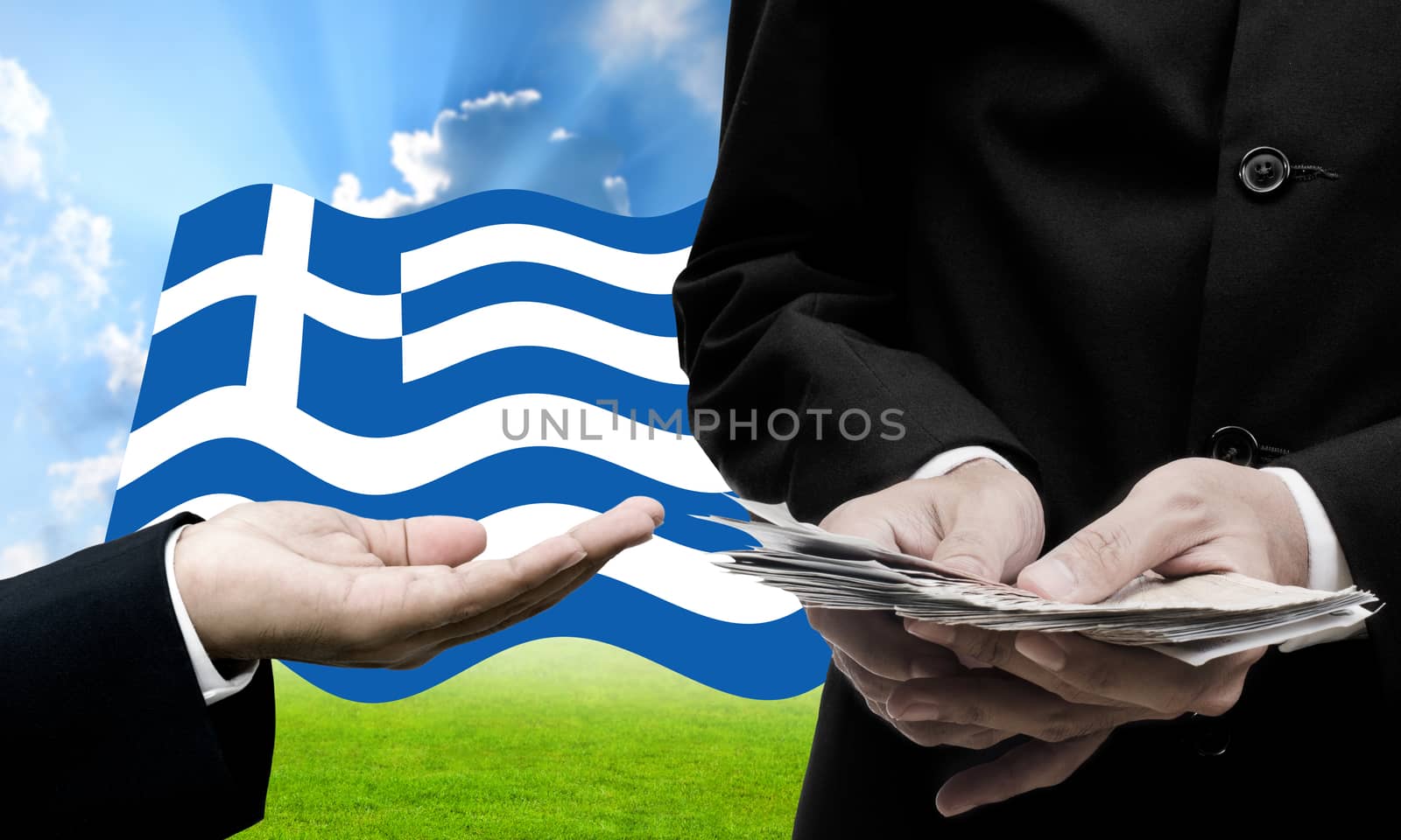 Creditor offer more loan, Greece’s Debt Crisis concept by pixbox77