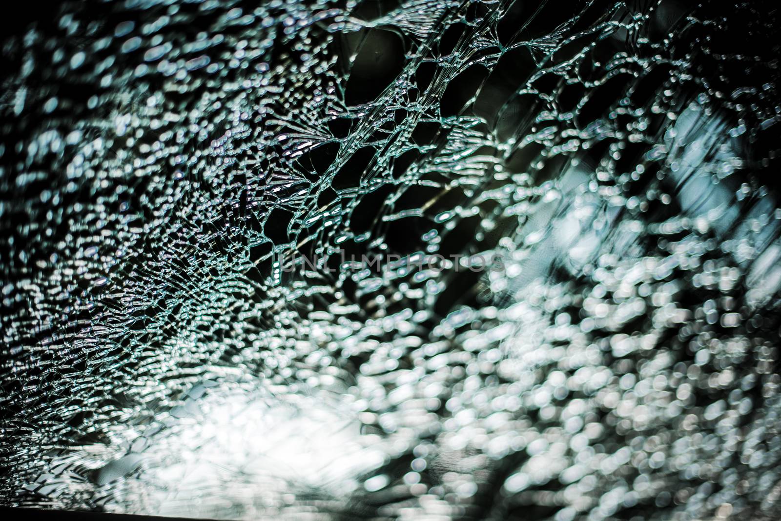 Damaged glass pattern background, Car front glass damaged