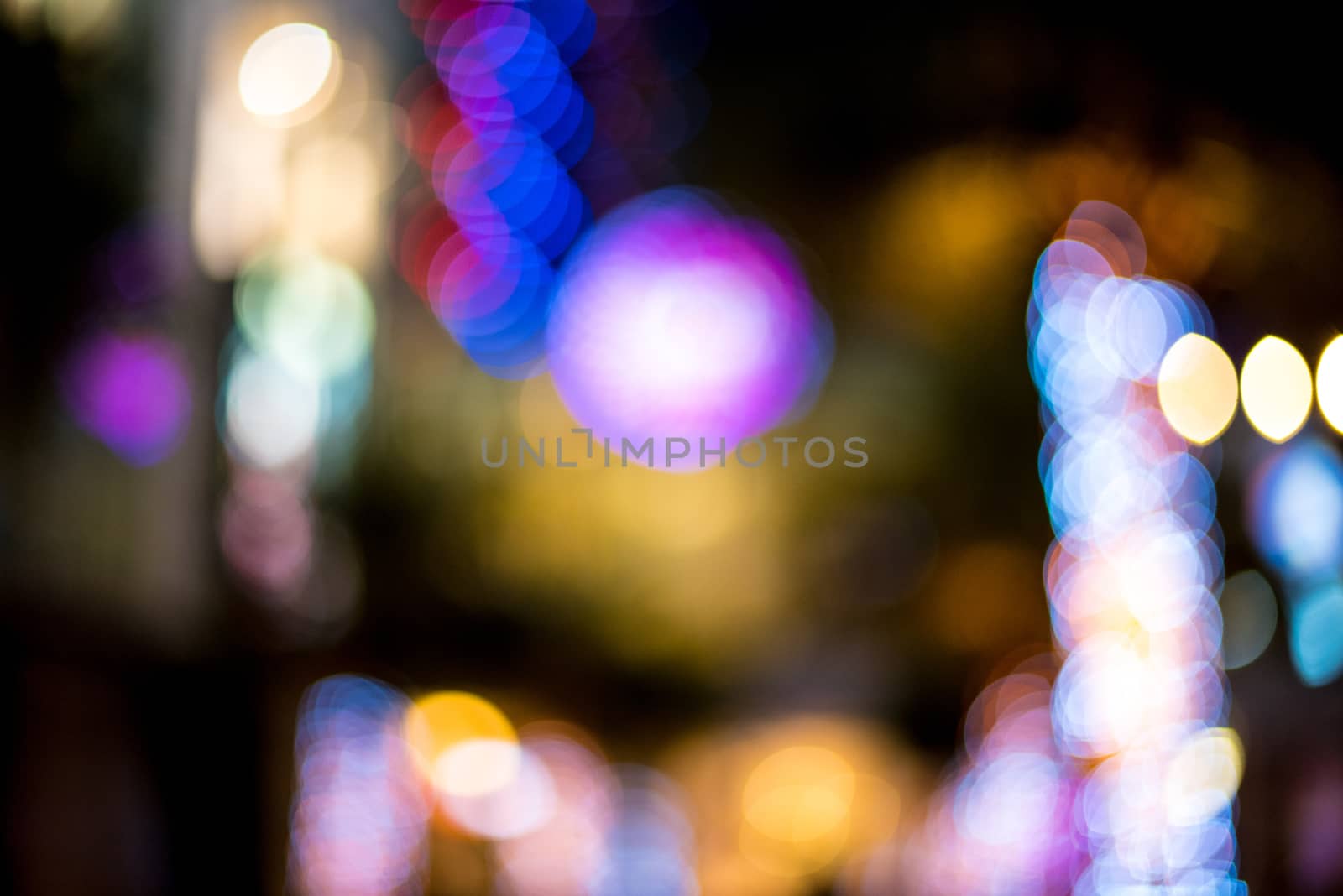 Abstract colorful lighting bokeh background