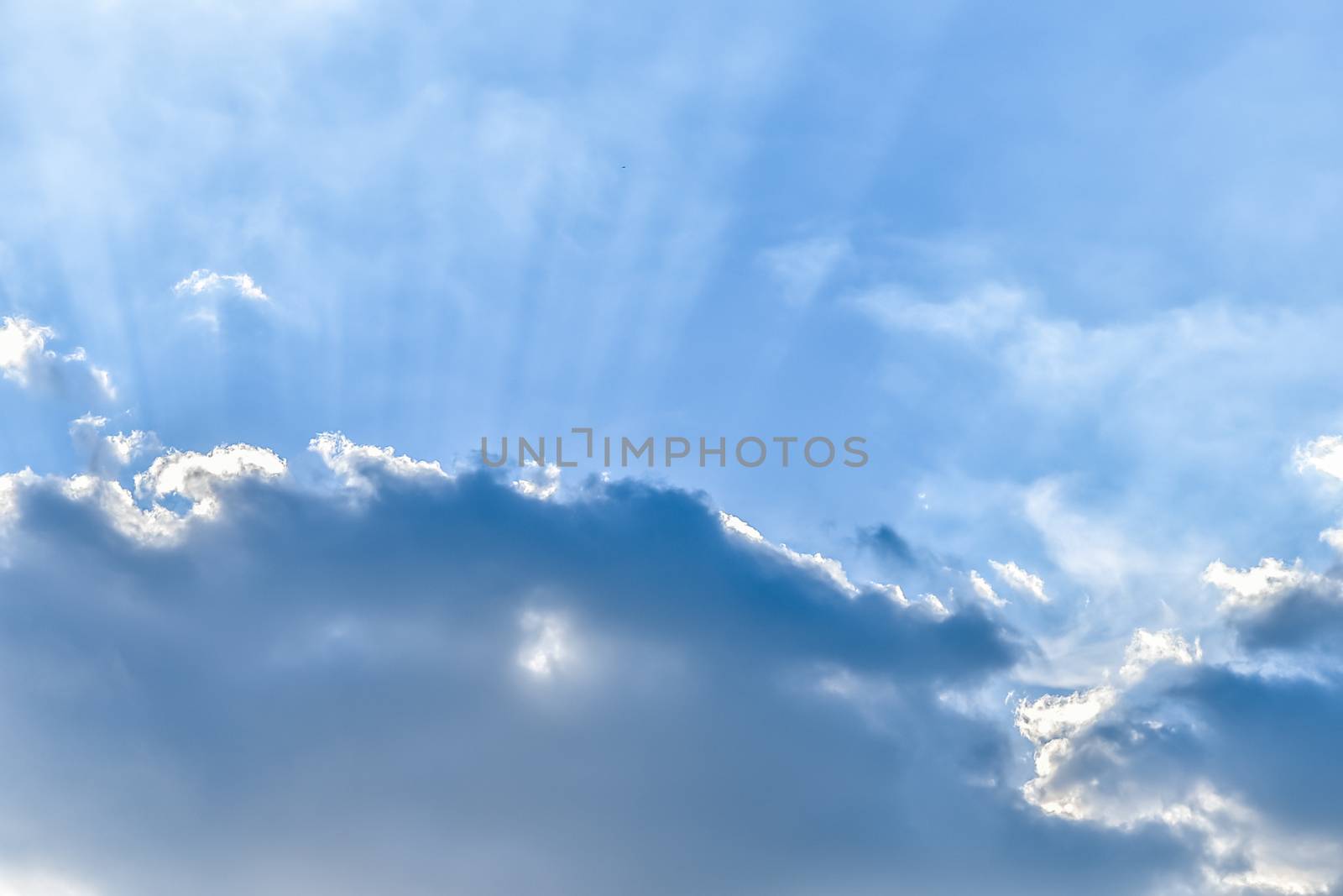 Nice drama sky with sun ray shining e by pixbox77
