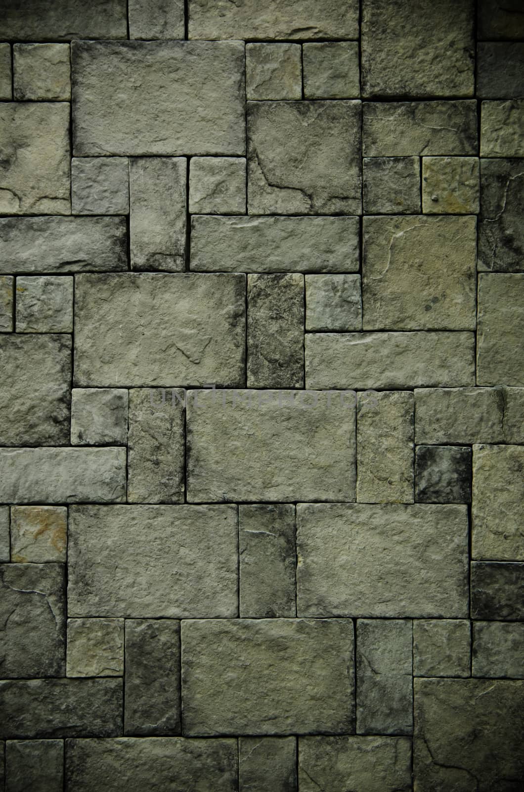 Stone tile wall pattern background by pixbox77