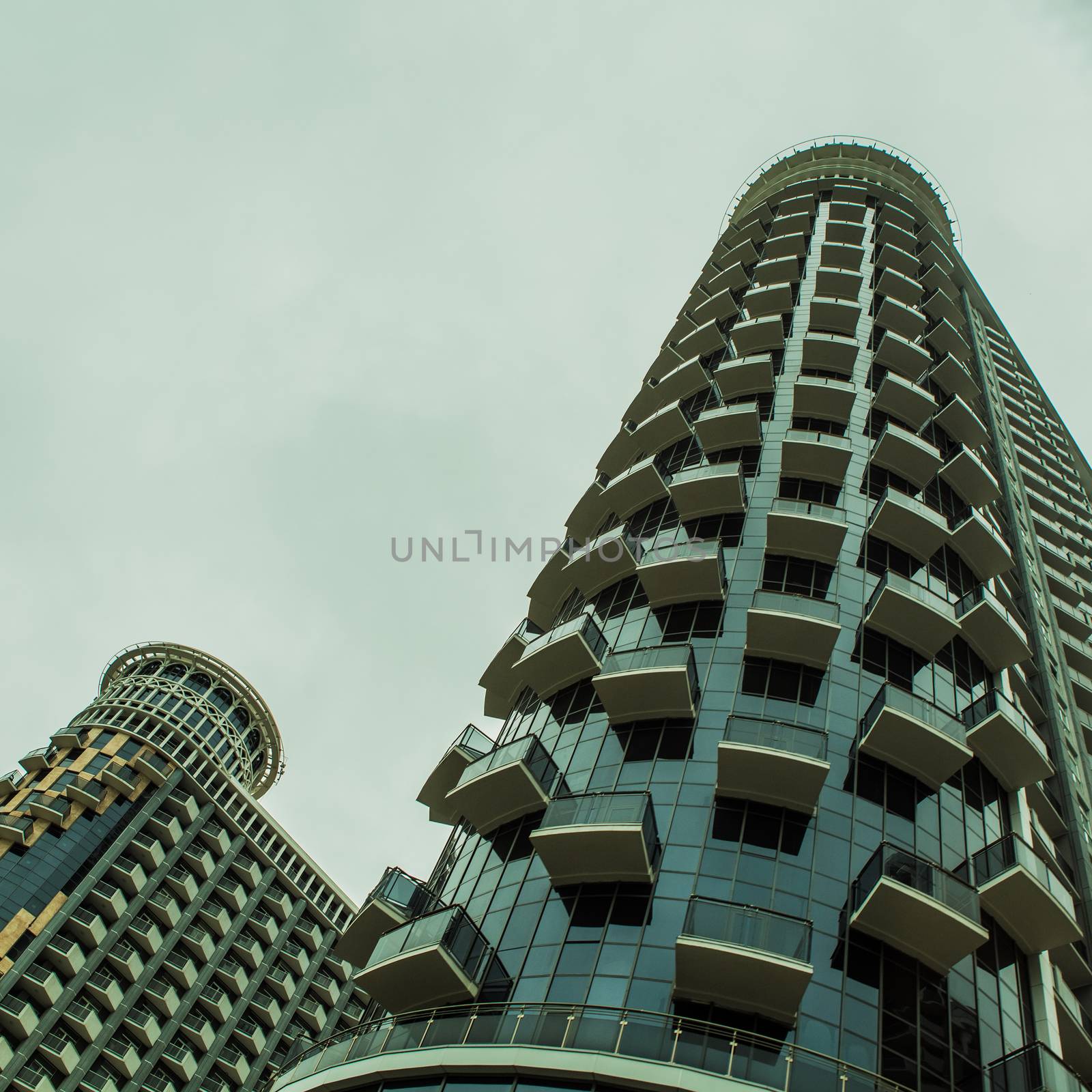 Office building close up. In Batumi, Georgia