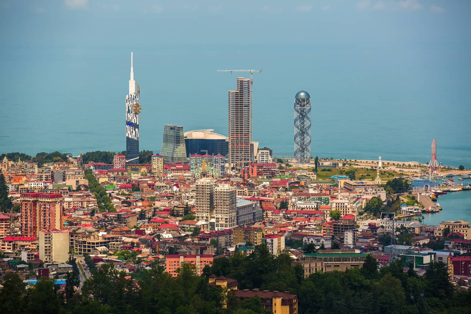 Skyline of Batumi. The capital of Adjara, Georgia