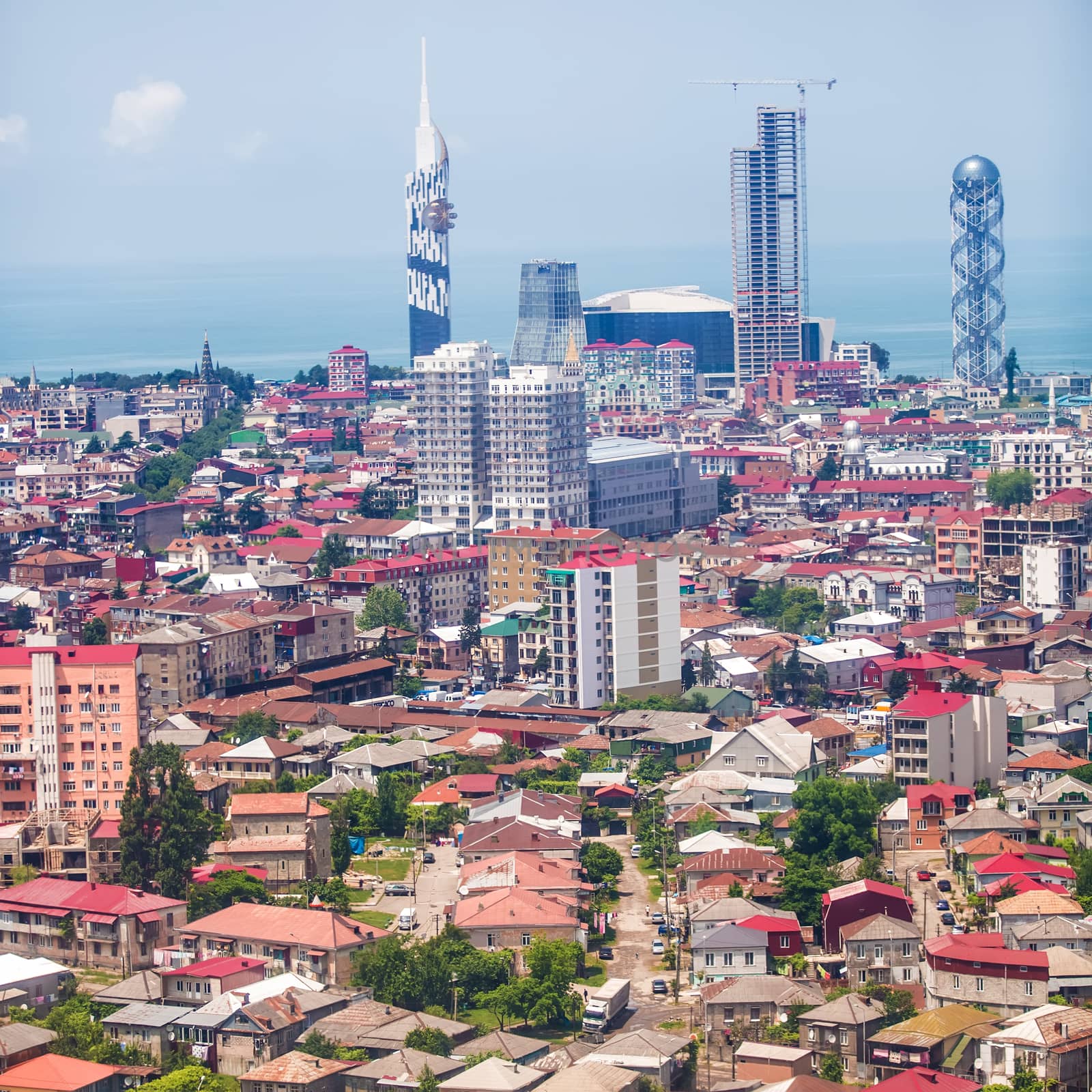 Skyline of Batumi. The capital of Adjara, Georgia