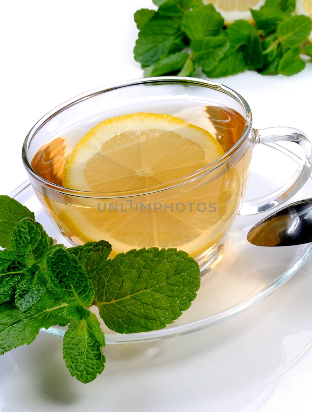 Cup of tea with lemon by Apolonia