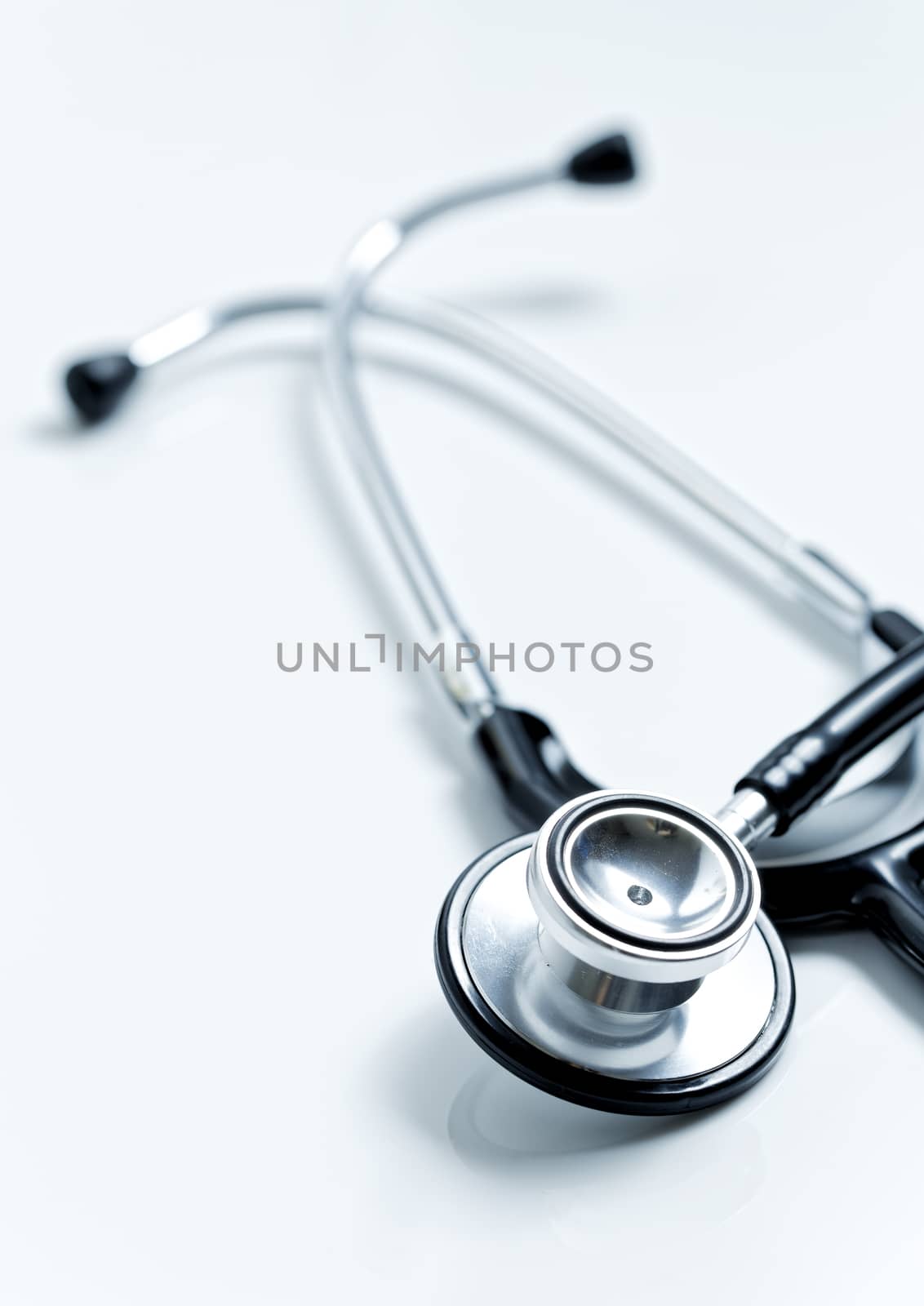Stethoscope object close up for texture