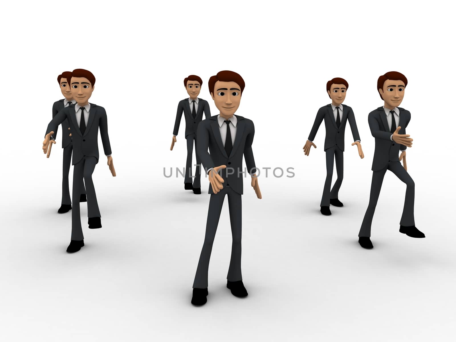 3d men marching concept by touchmenithin@gmail.com