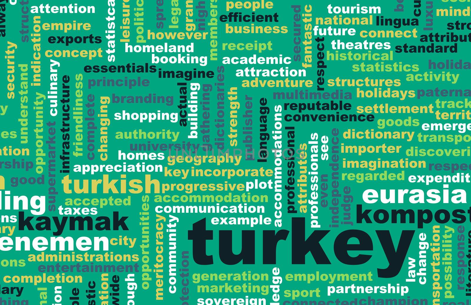 Turkey as a Country Abstract Art Concept