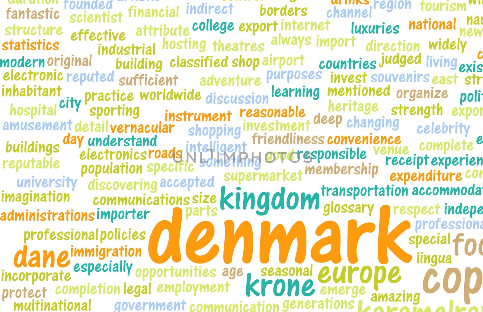 Denmark as a Country Abstract Art Concept