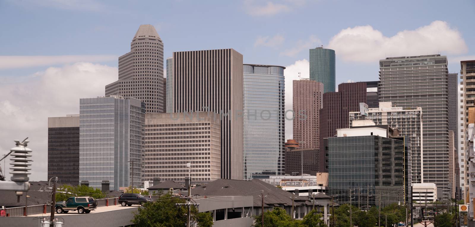 Houston Texas City Skyline South Side Downtown by ChrisBoswell