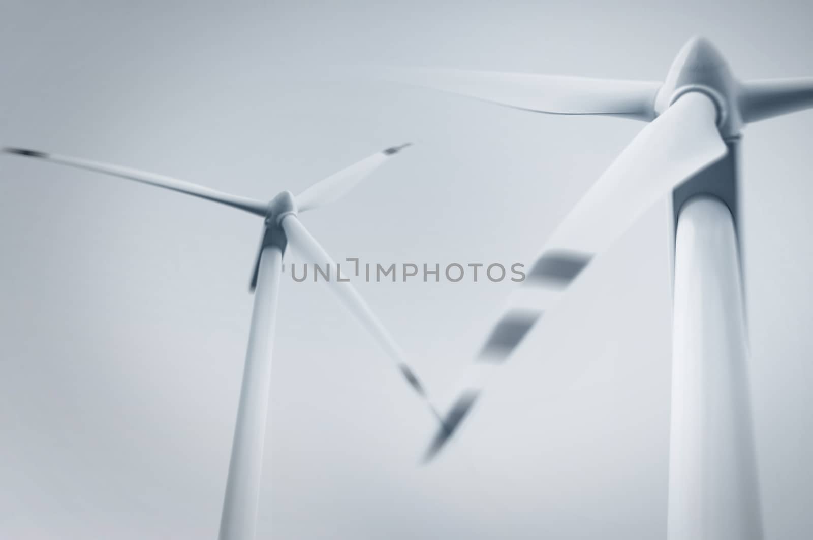 Windmill conceptual image. Close up of a windmills.